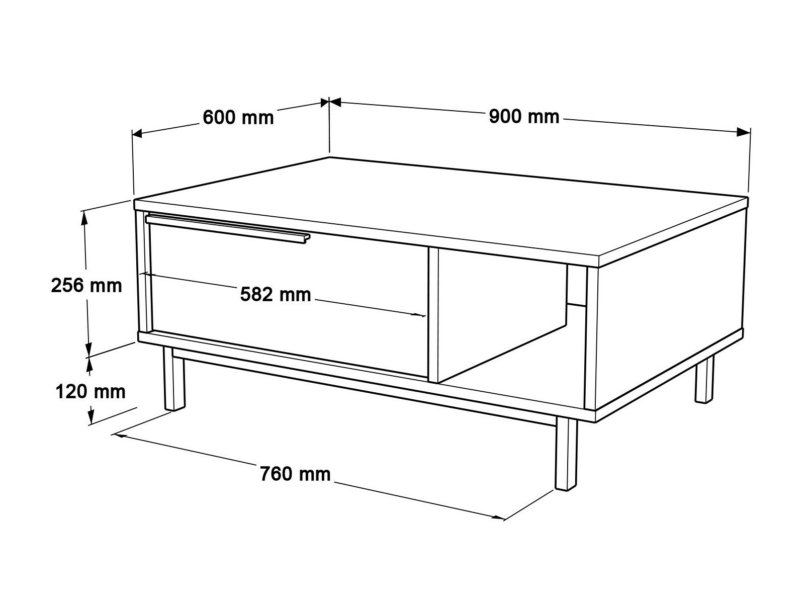 Журнальный столик Fertore 102 (Дуб)