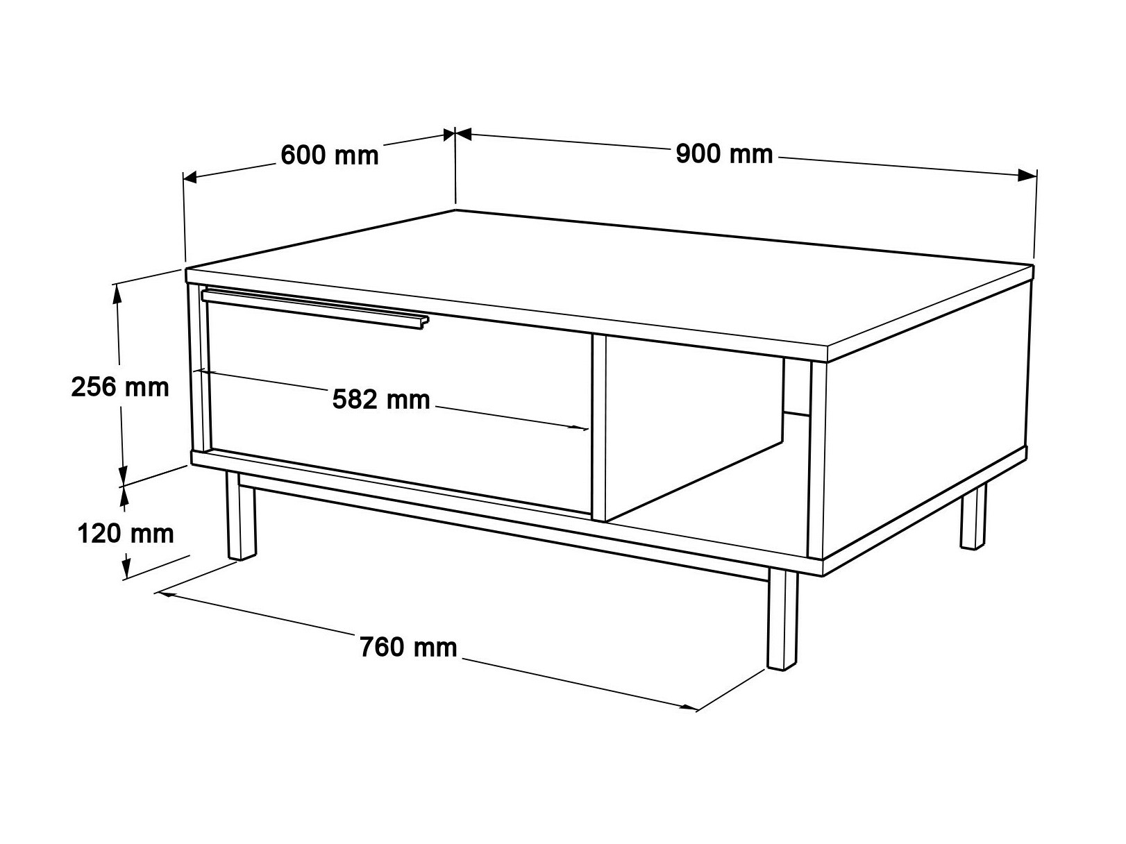 Журнальный столик Fertore 102 (Грецкий орех)
