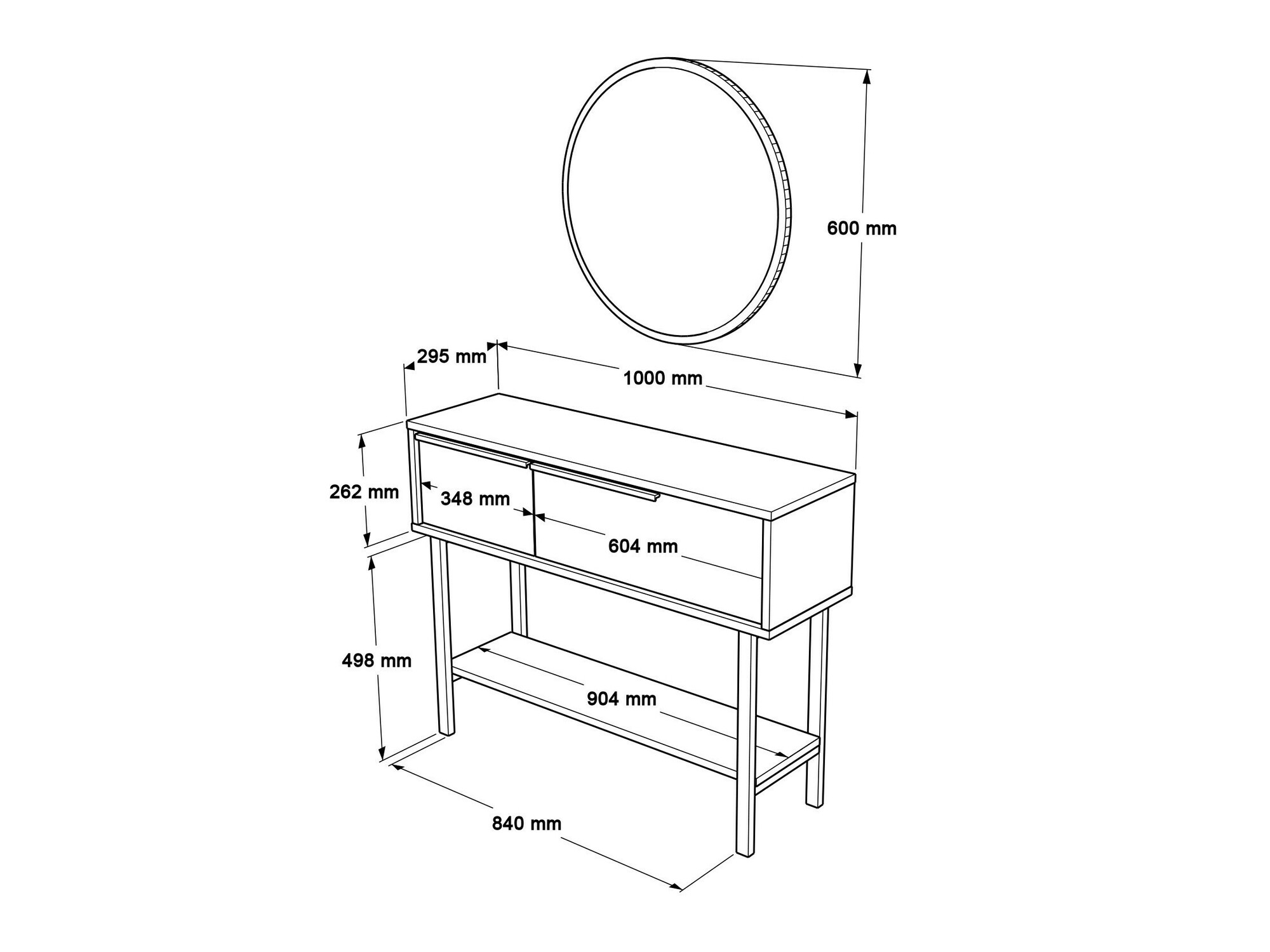 Konsole Fertore 111 (Balts)