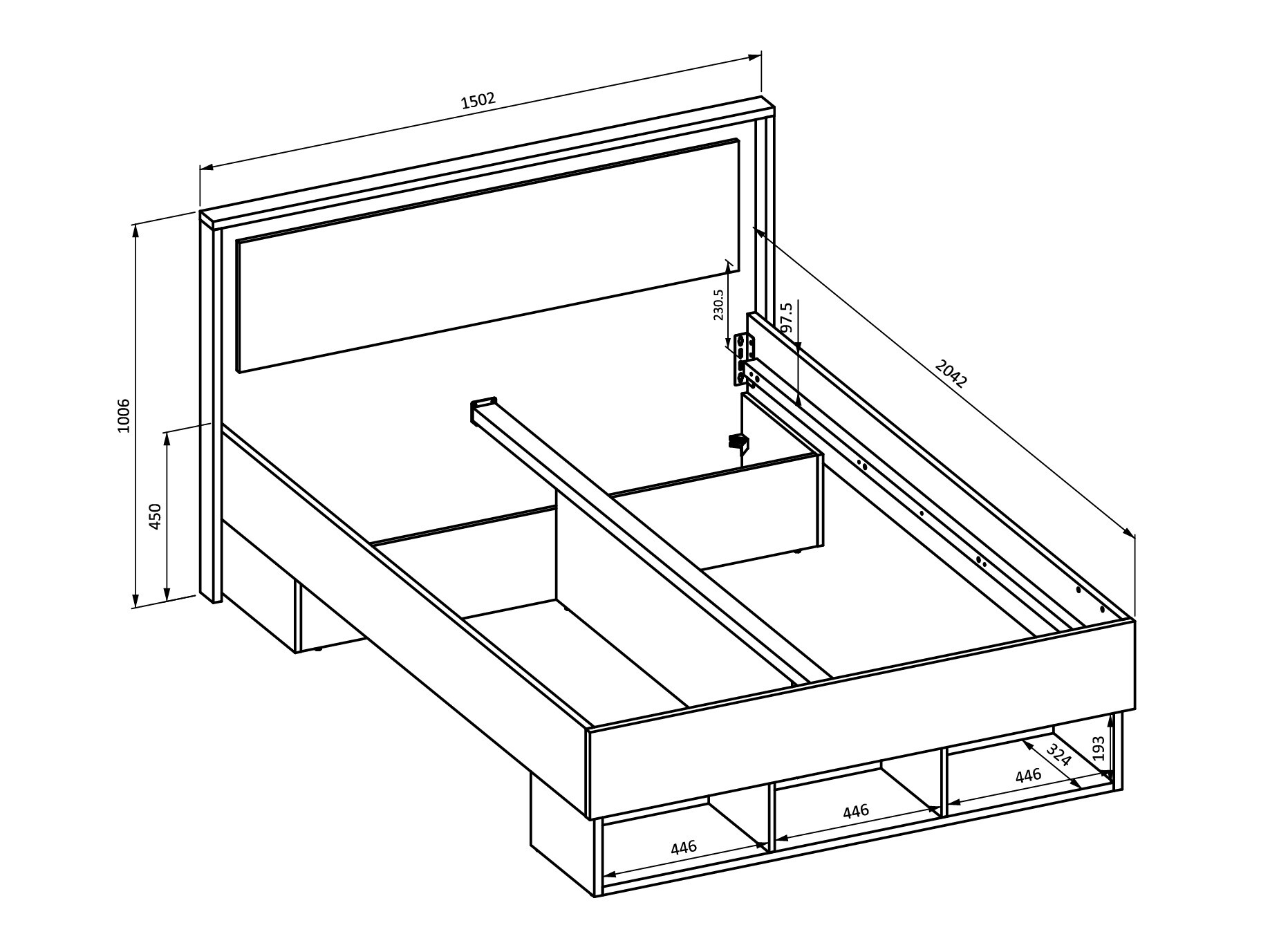 Кровать Vosalo 102