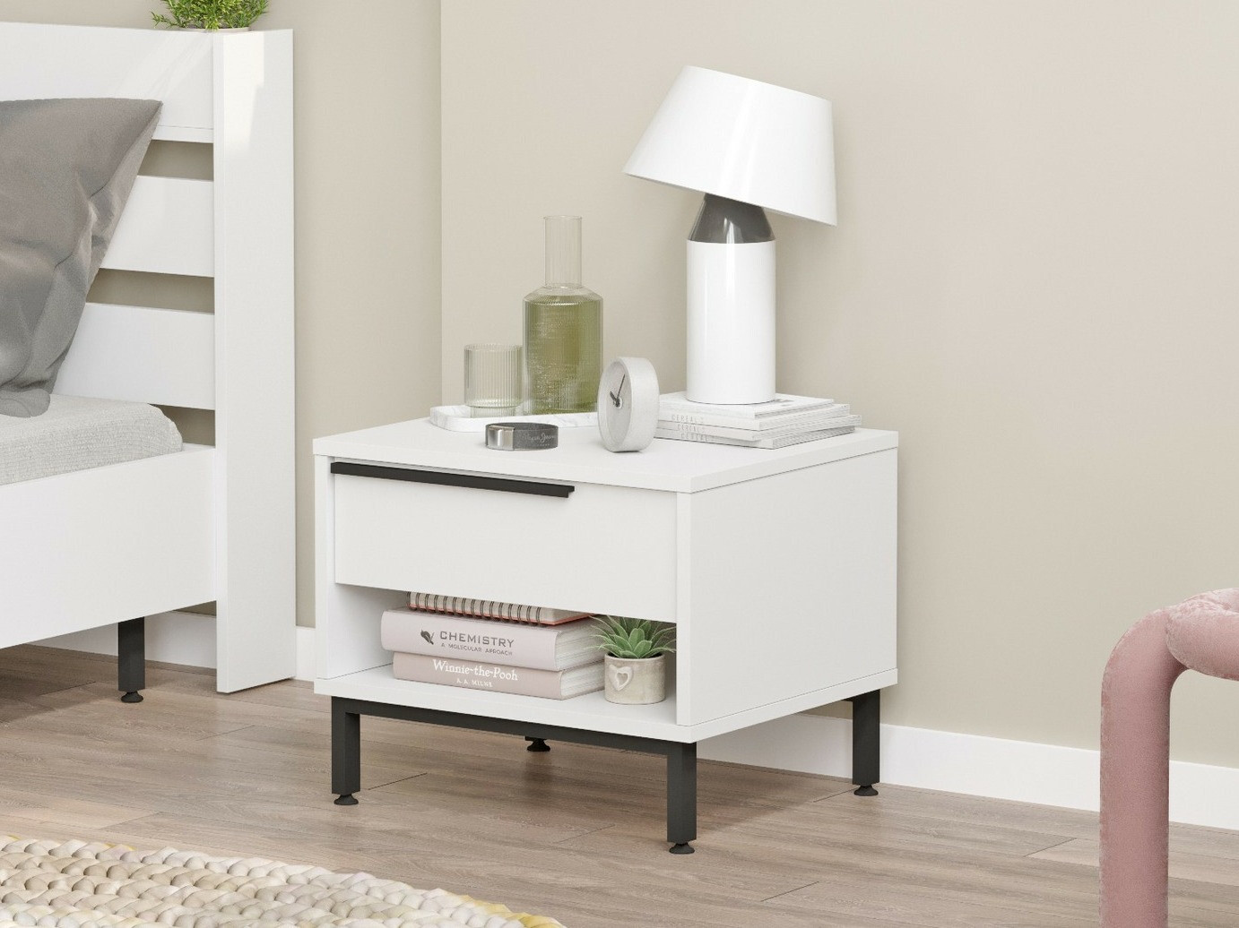 Прикроватная тумбочка Fertore 113 (Белый)