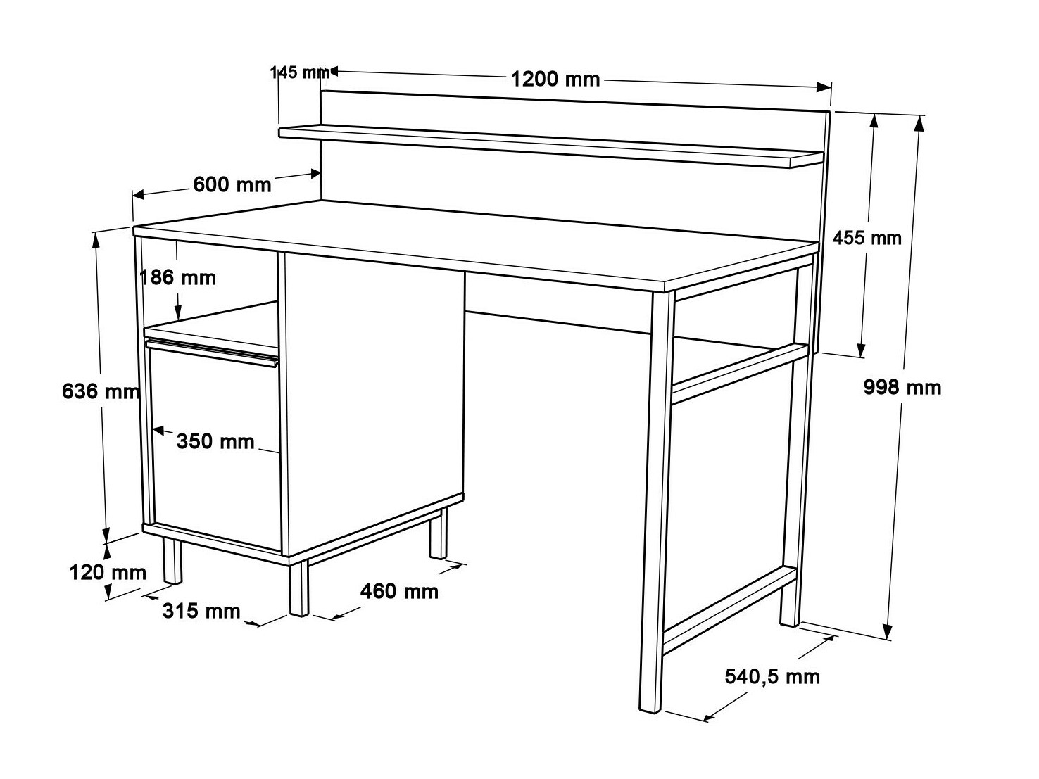 Rakstāmgalds Fertore 115 (Balts)