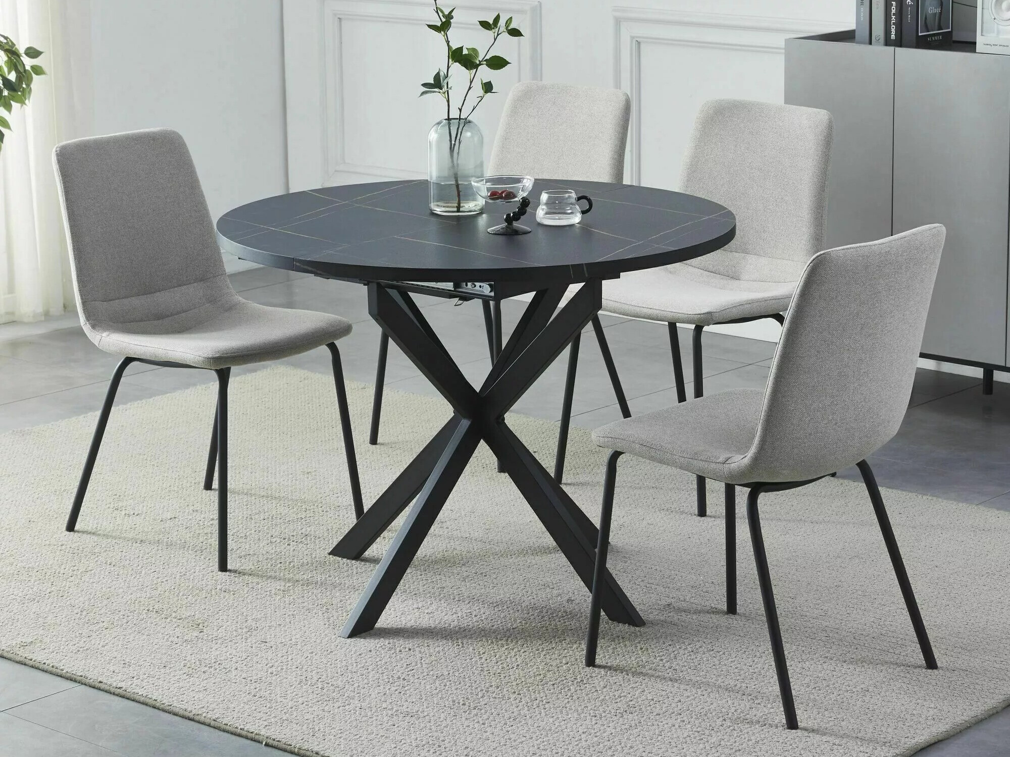 Cтол Detroit 115 (Черный мрамор)