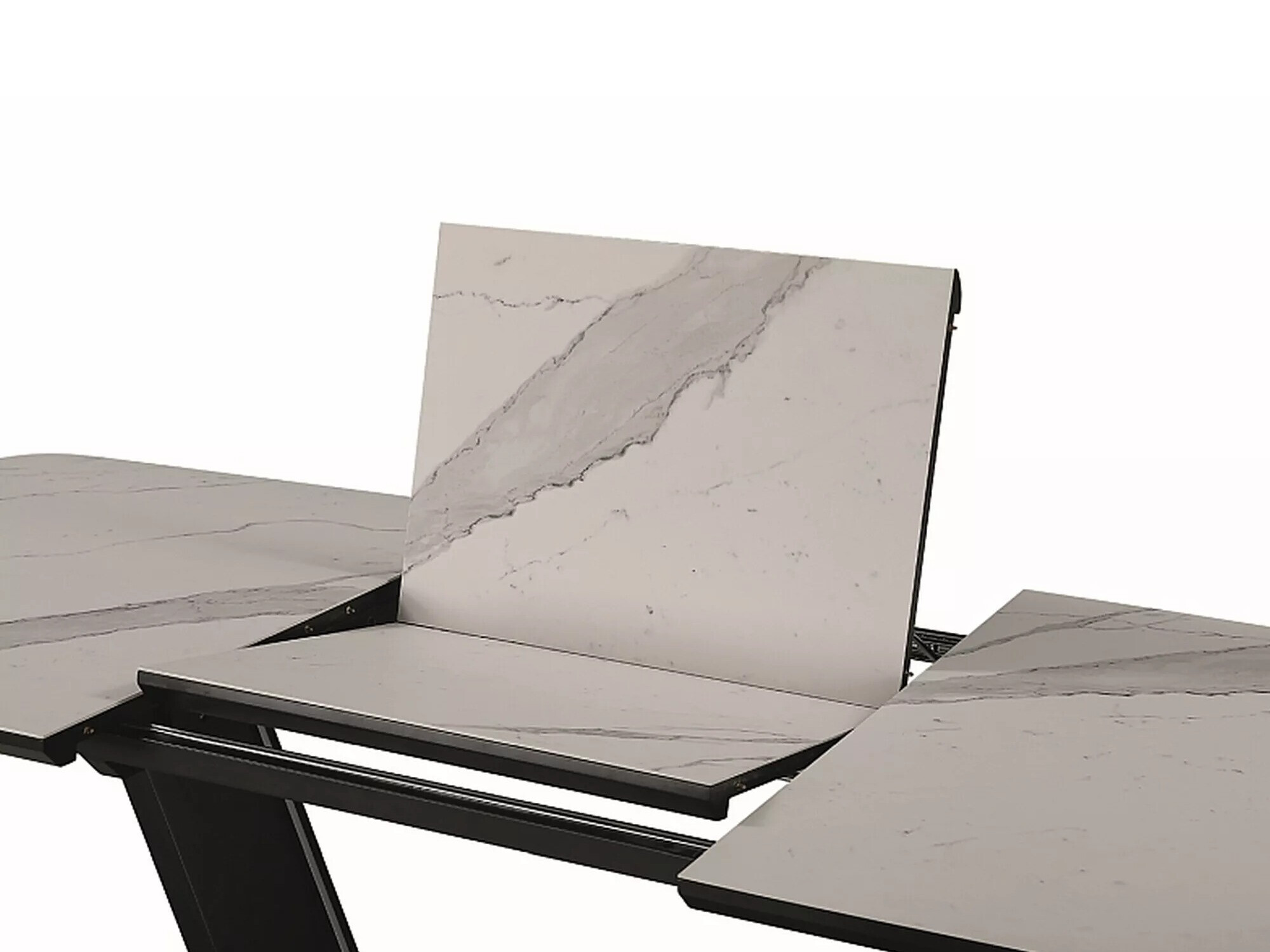 Cтол Detroit 116 (Белый мрамор + Чёрный)