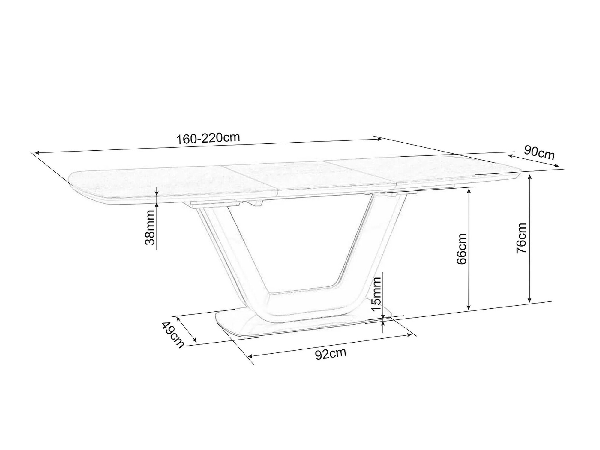 Cтол Detroit 116 (Серый мрамор + Серый)