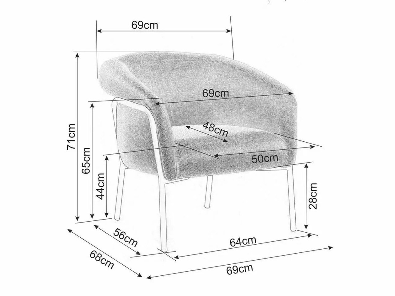 Krēsls Detroit 102 (Pelēks)