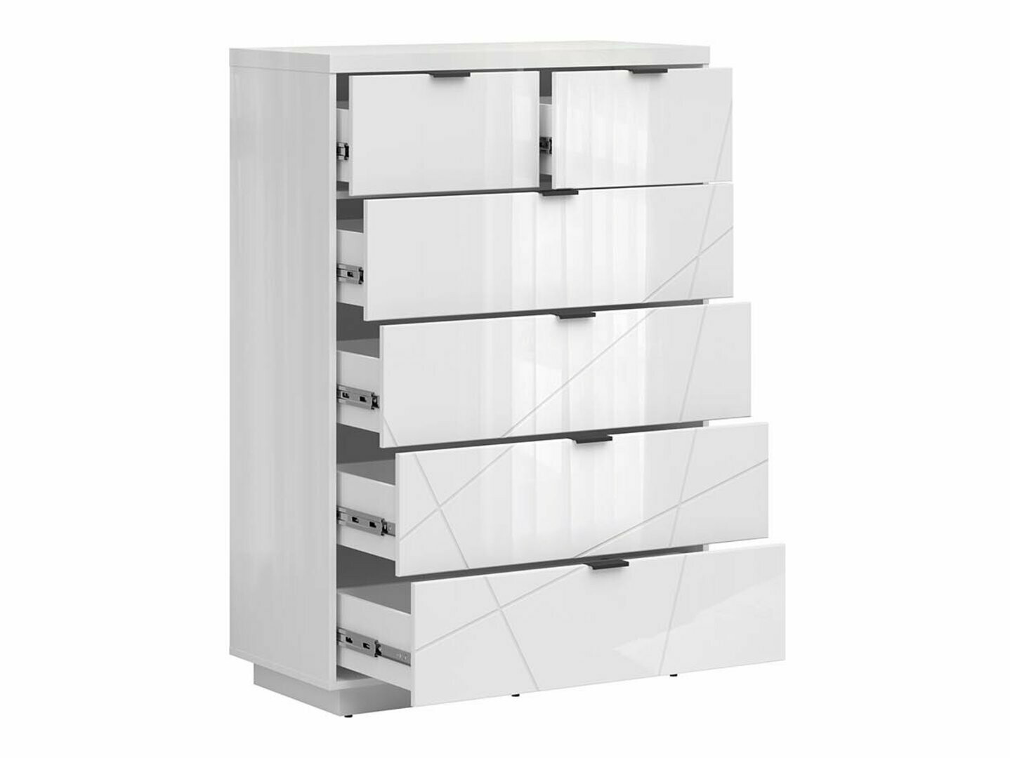 Kumode Fivale 119 (Glancēts balts + Balts)