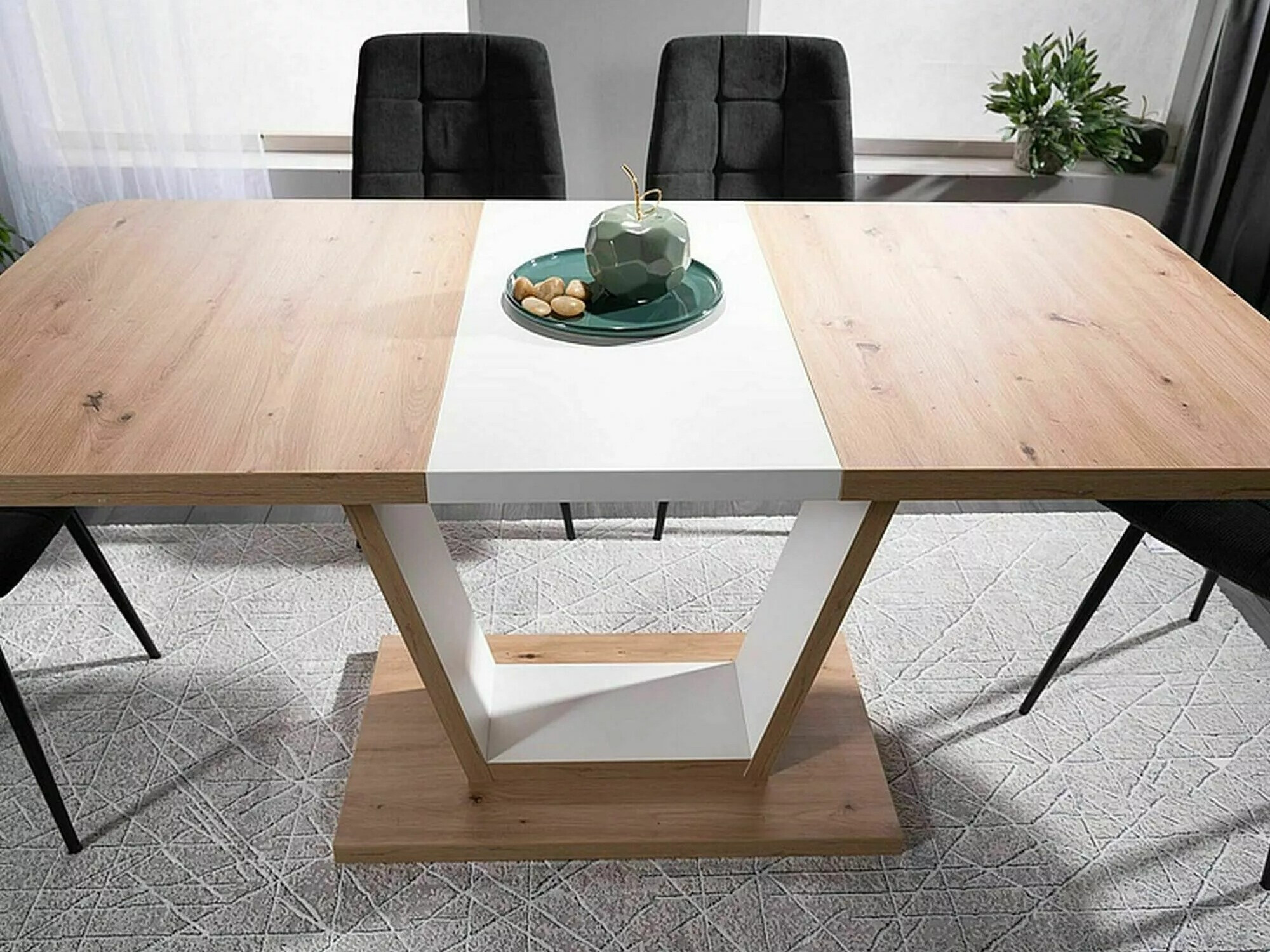 Galds Detroit 135 (Artisan ozols + Balts)