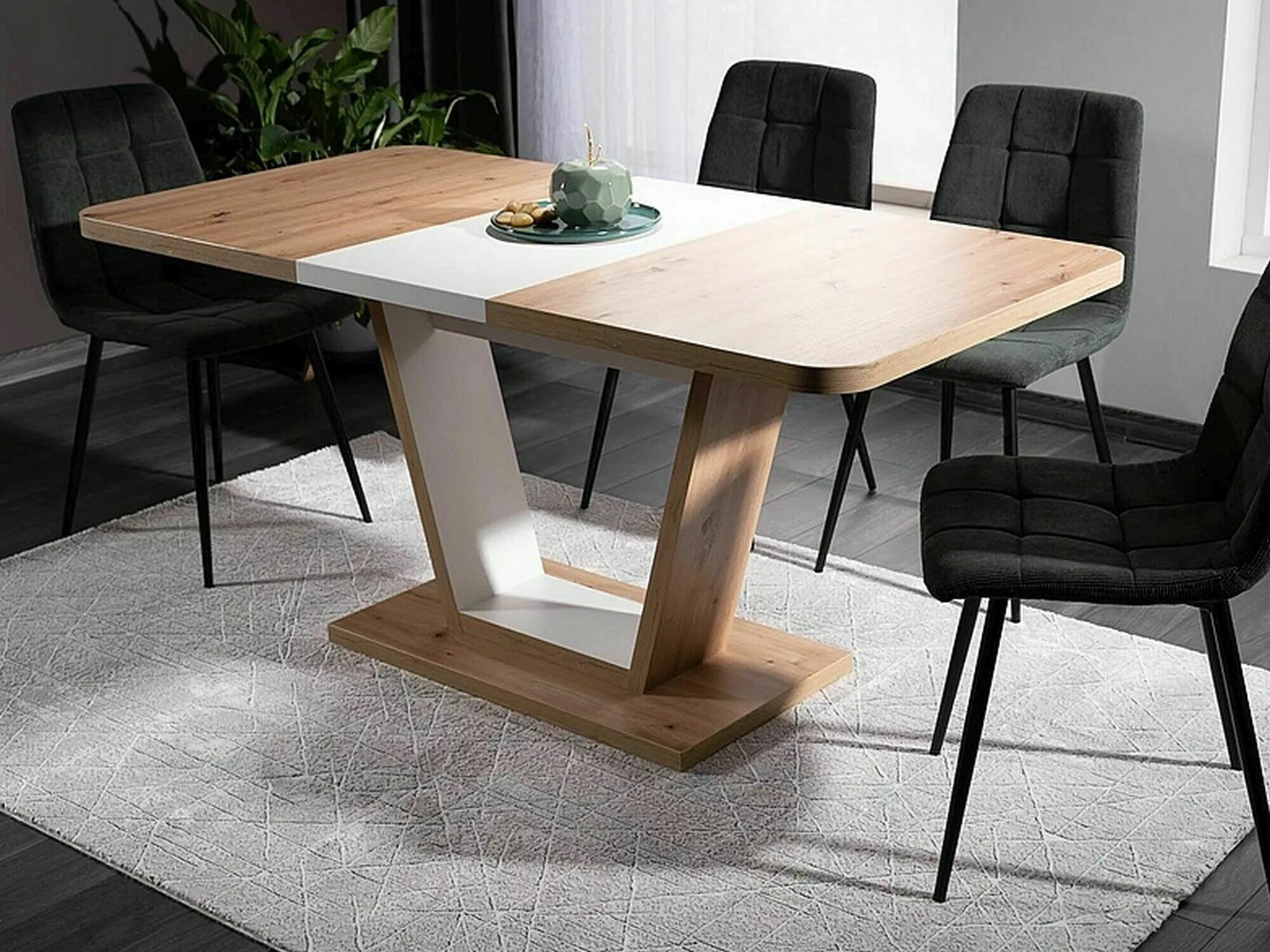 Galds Detroit 135 (Artisan ozols + Balts)