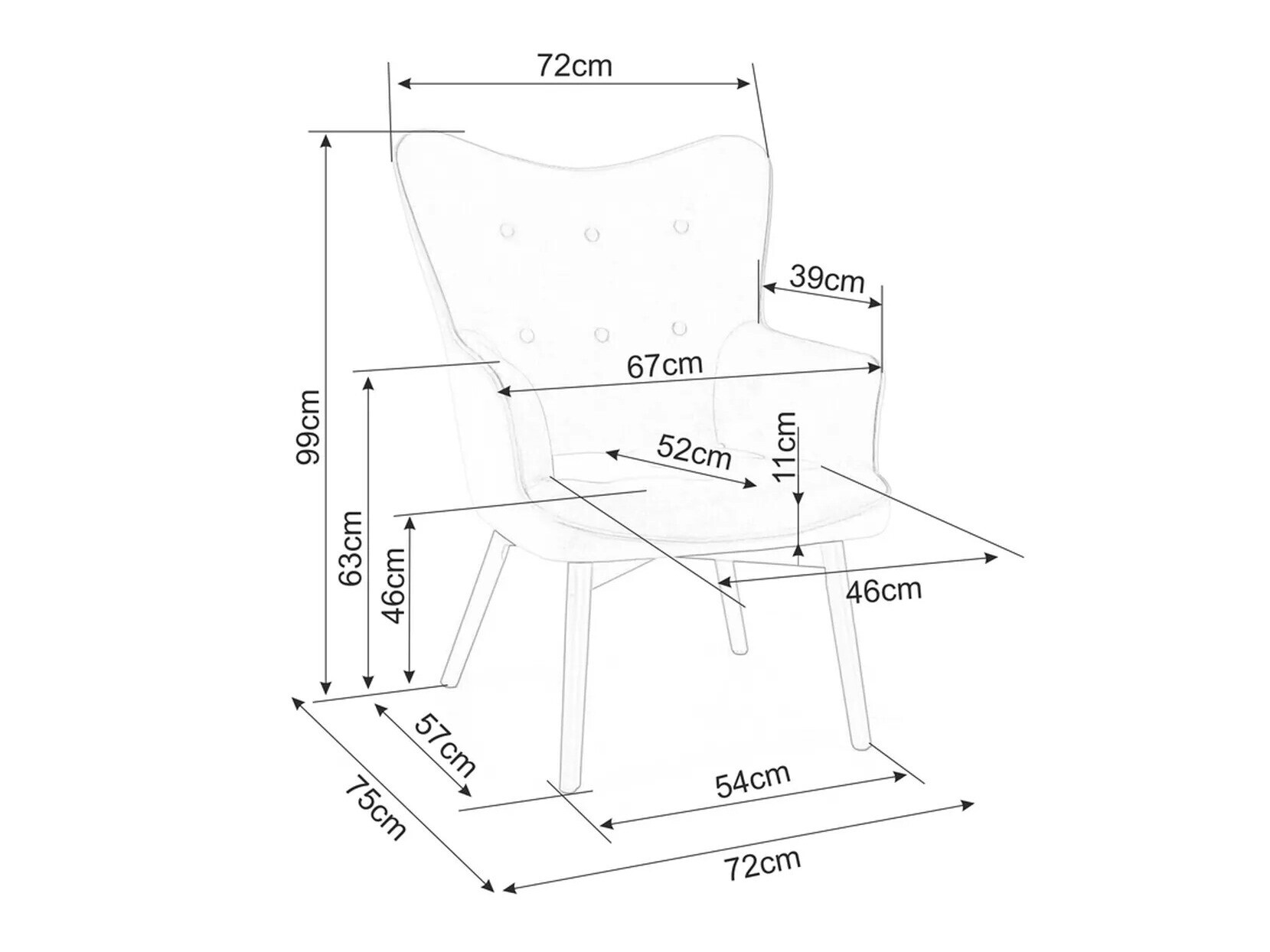 Кресло Detroit 129 (Хаки)