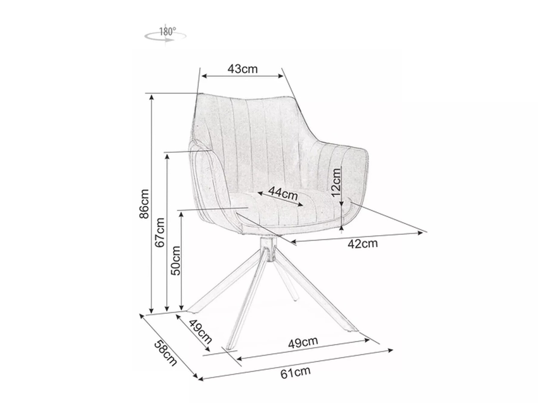 Стул Detroit 134 (Чёрный)