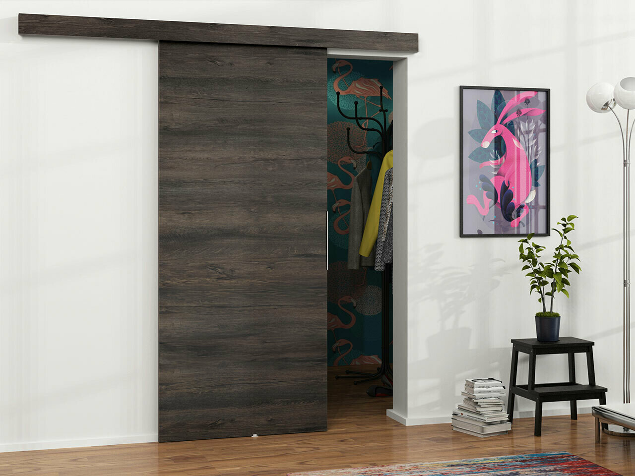 Bīdāmas durvis Dover 217 (Tumši pelni)