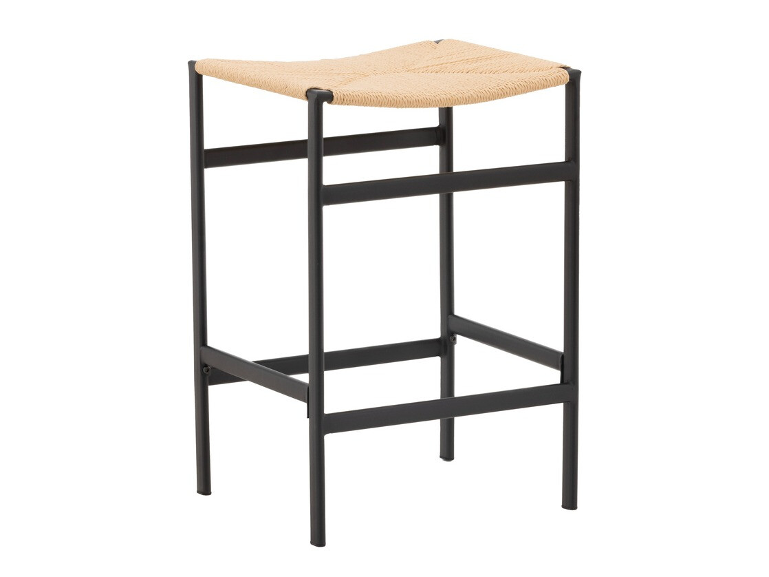 Низкий барный стул Dallas 4564 (Чёрный + Светло-коричневый)