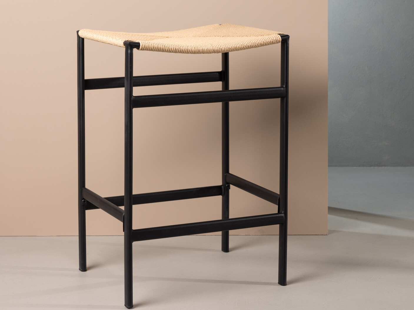 Zemais bāra krēsls Dallas 4564 (Melns + Gaiši brūns)