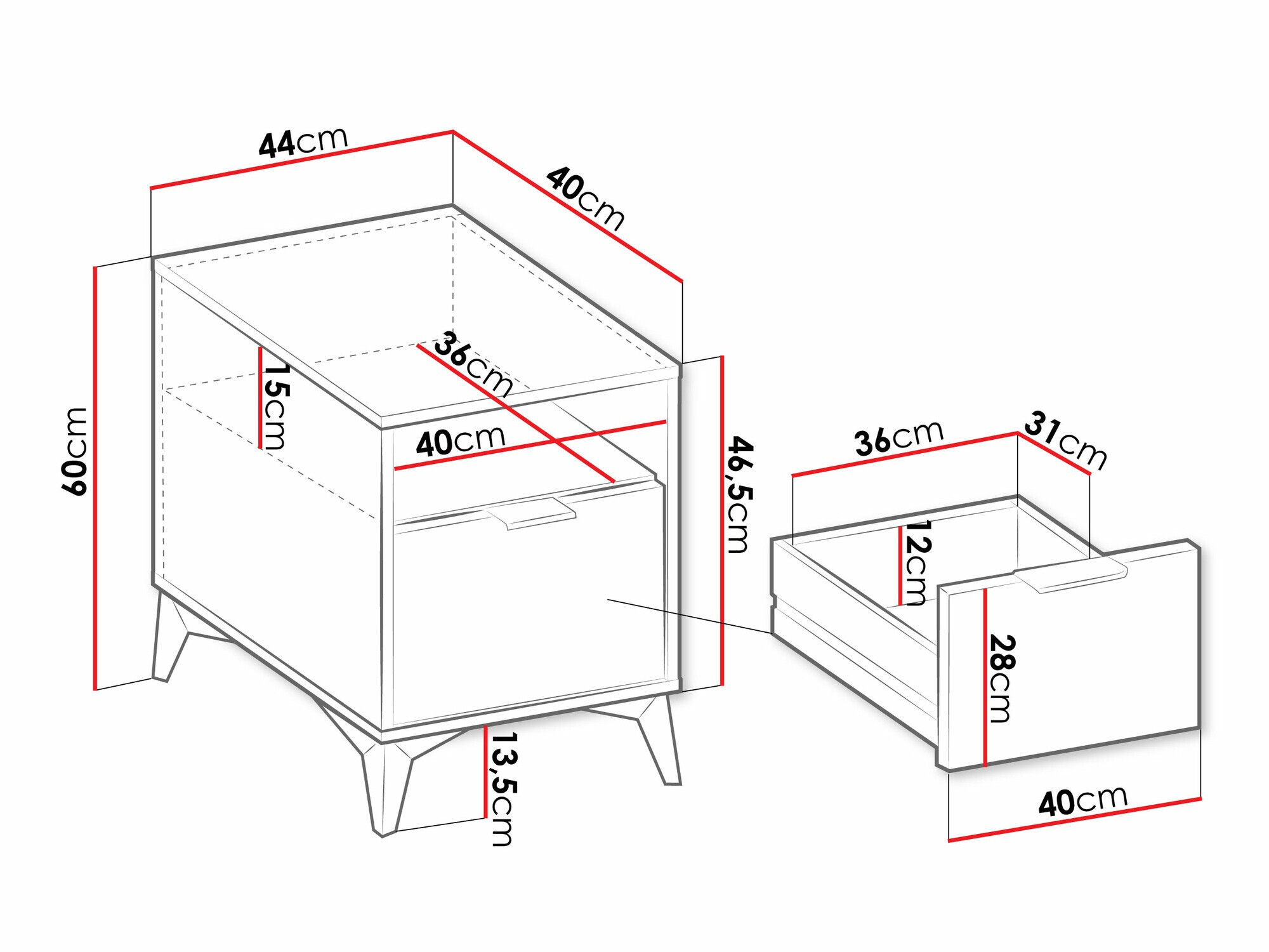 Naktsgaldiņš Comfivo Camlue 104