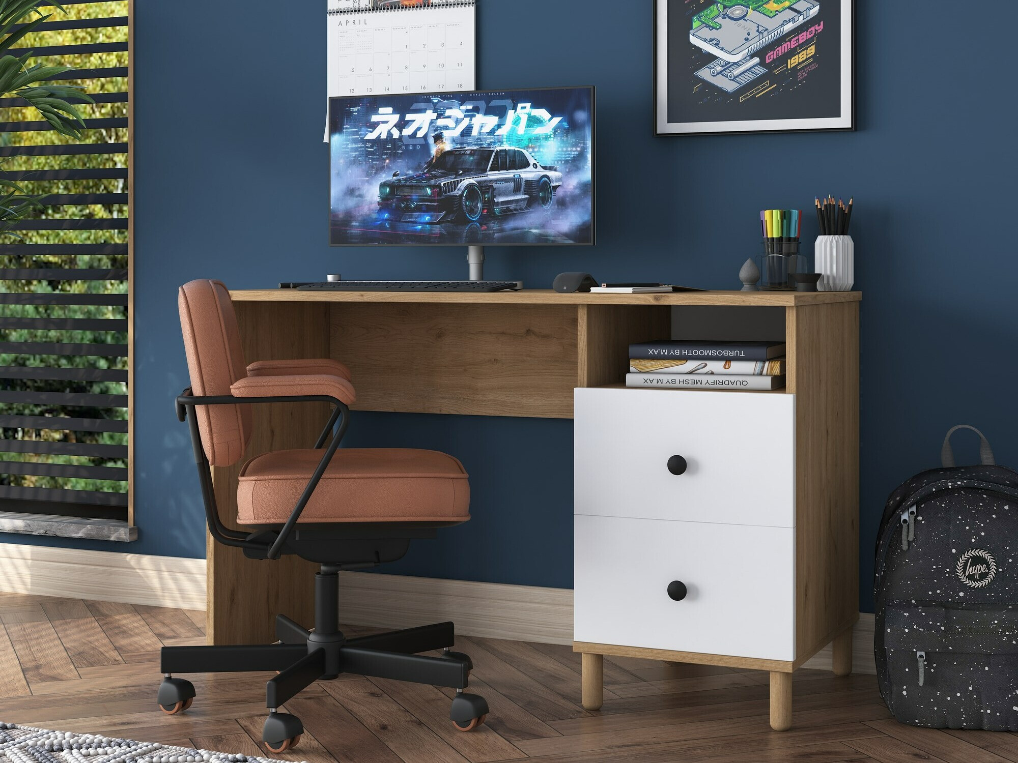 Rakstāmgalds Catdelu 102 (Riekstkoks + Balts)