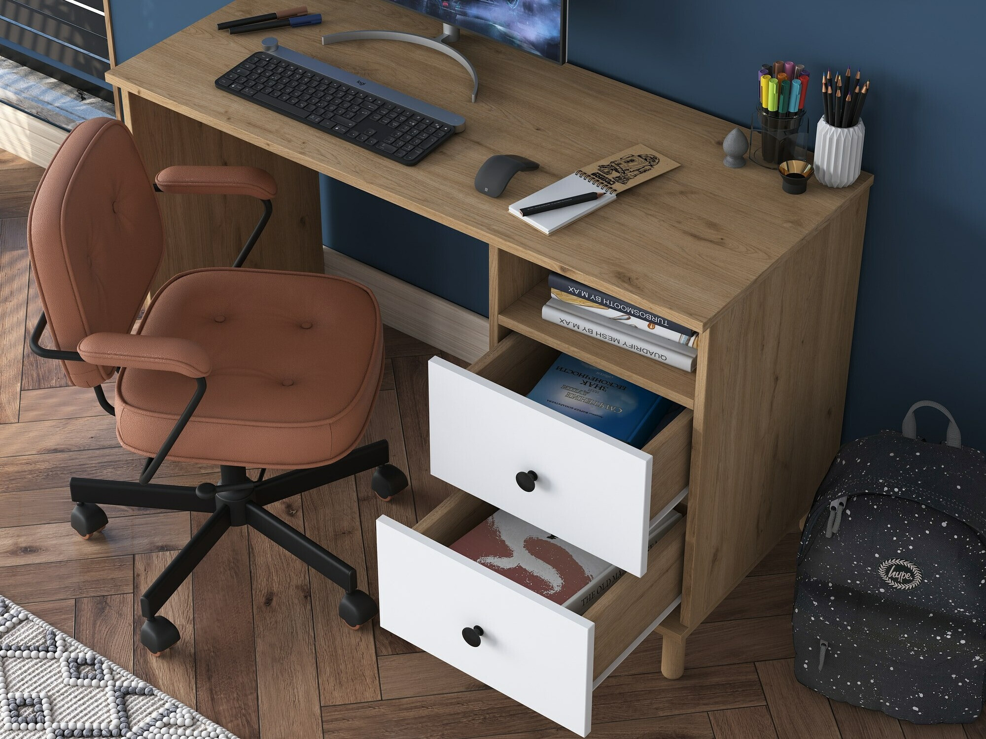 Rakstāmgalds Catdelu 102 (Riekstkoks + Balts)