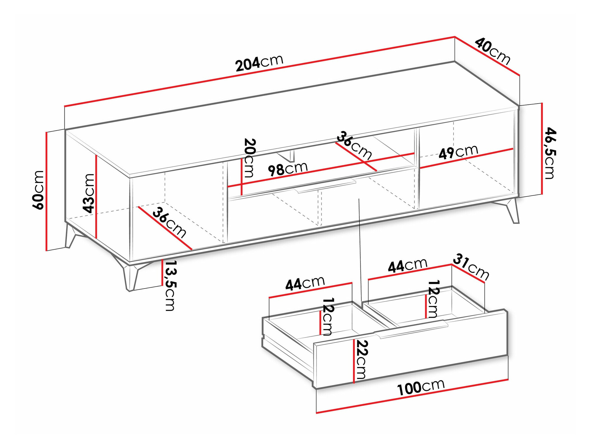 TV galds Comfivo Citrus
