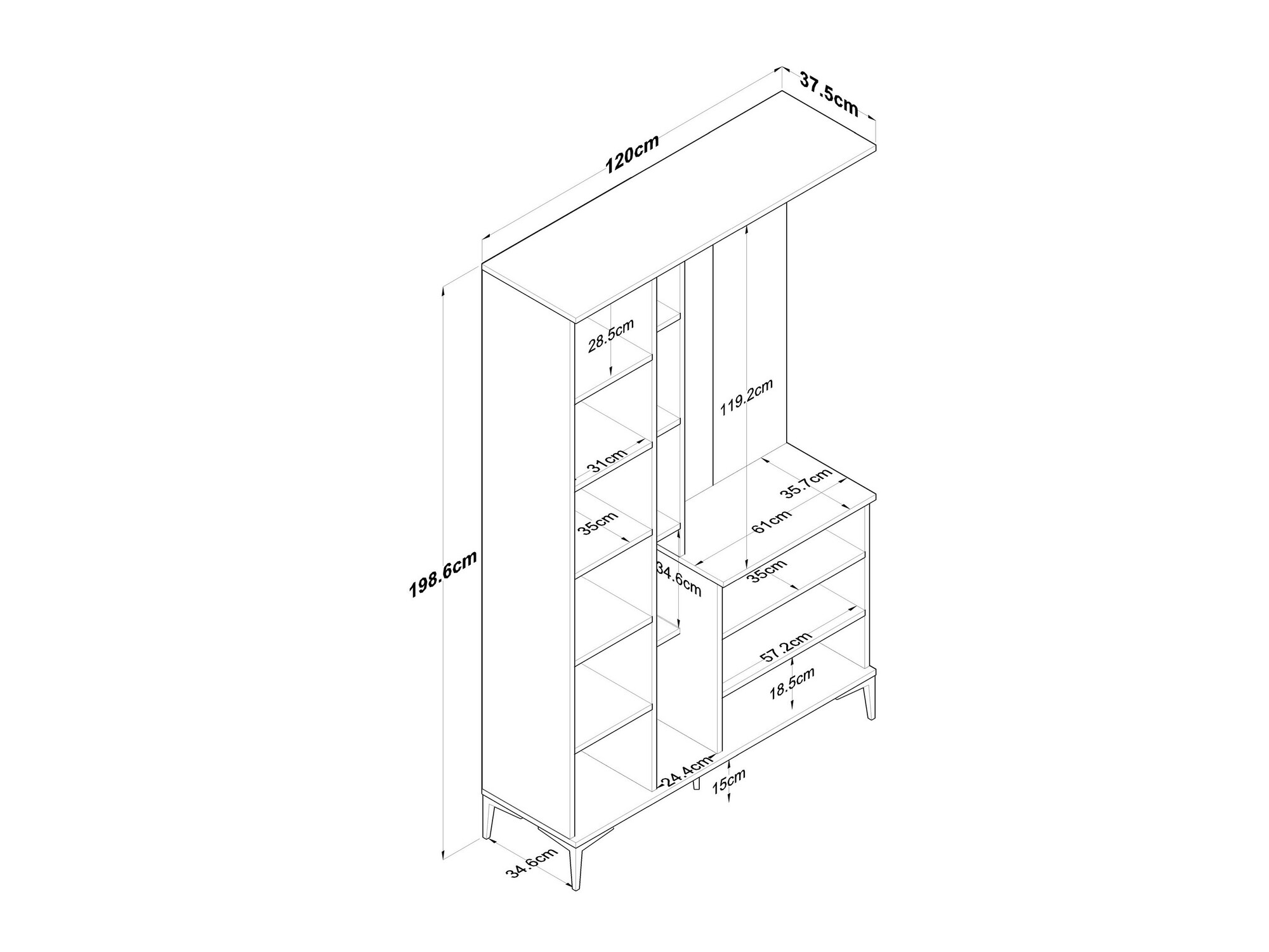 Priekšnama komplekts Catevara 103
