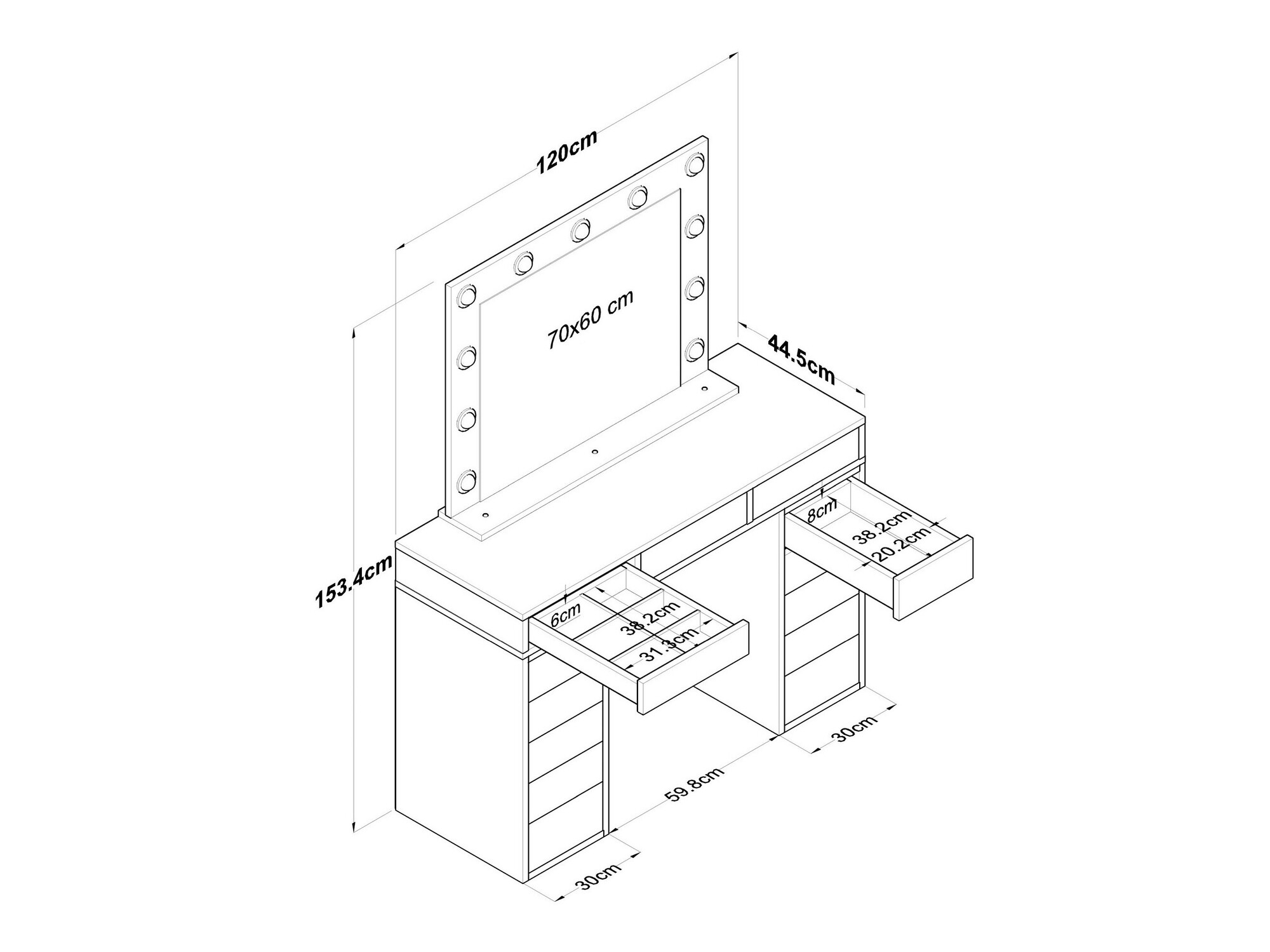 Макияжный столик Asheboro 101