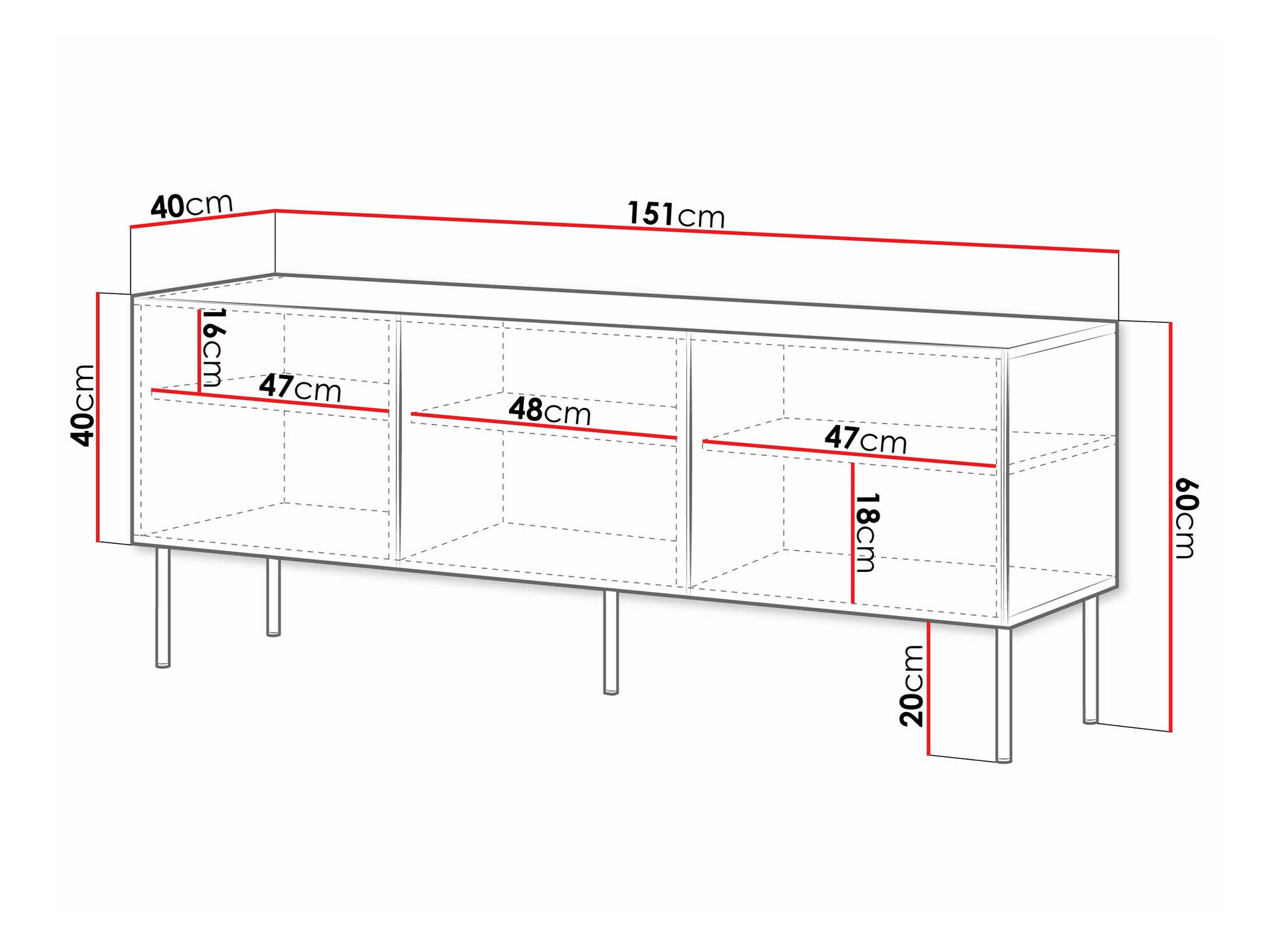 TV galds Celra (Melns)