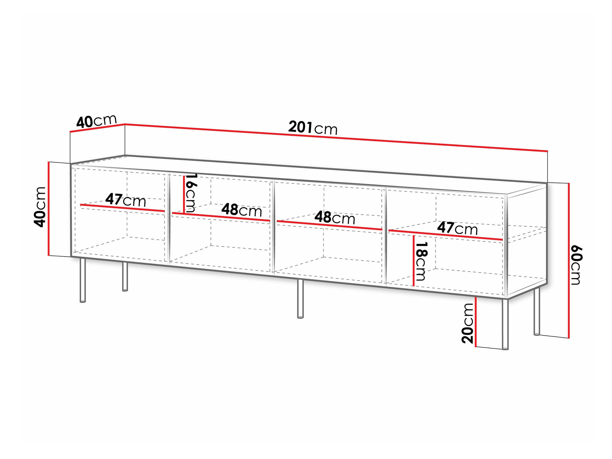 TV galds Monciru 103 (Balts)