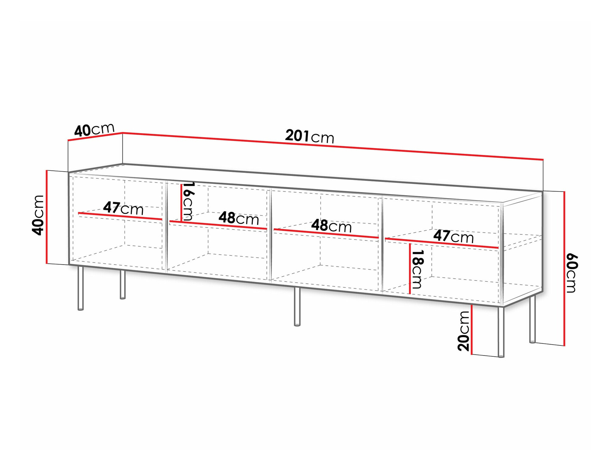 TV galds Monciru 103 (Melns)