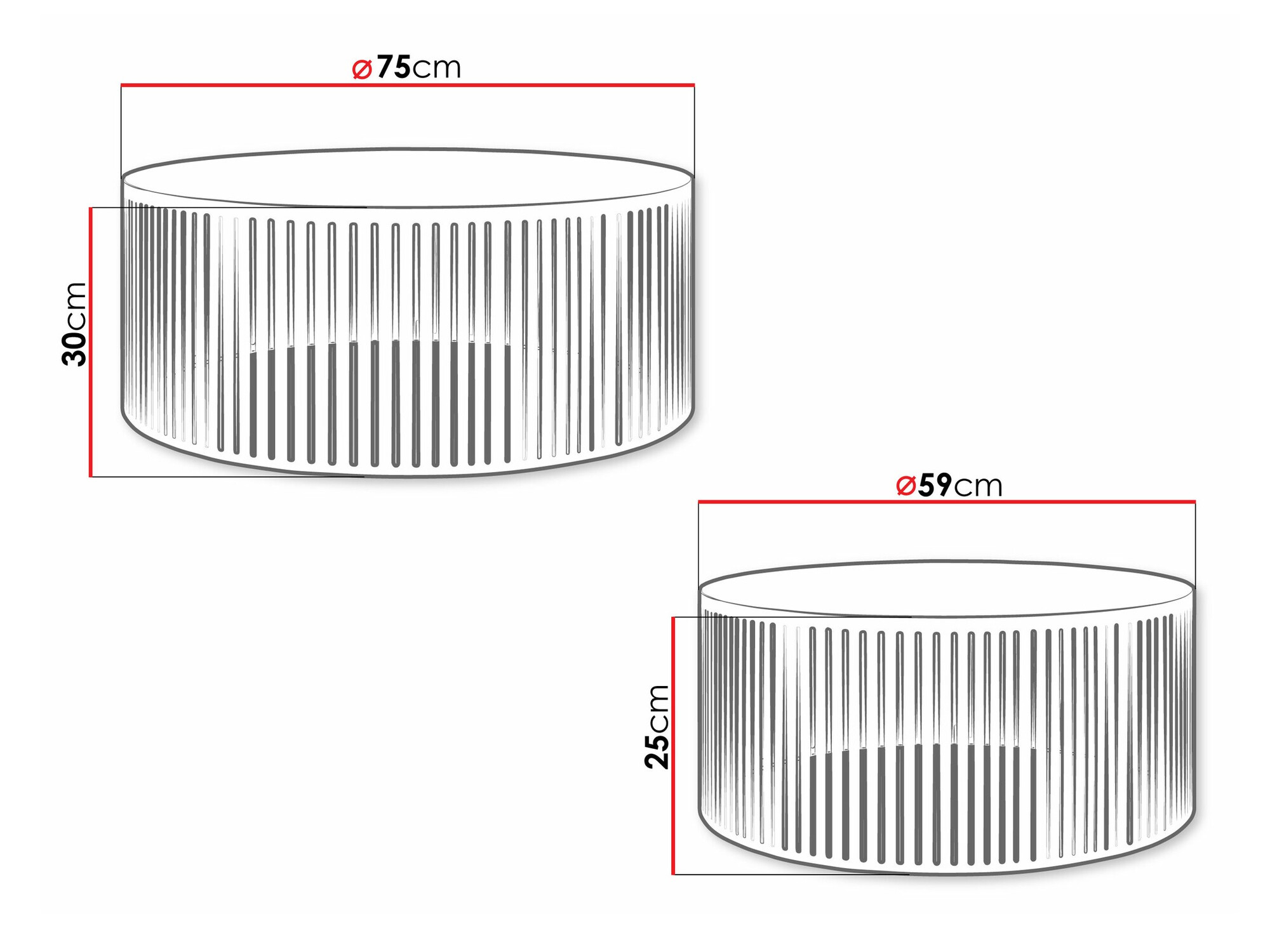 Комплект журнальных столиков Oswego 124 (Белый)