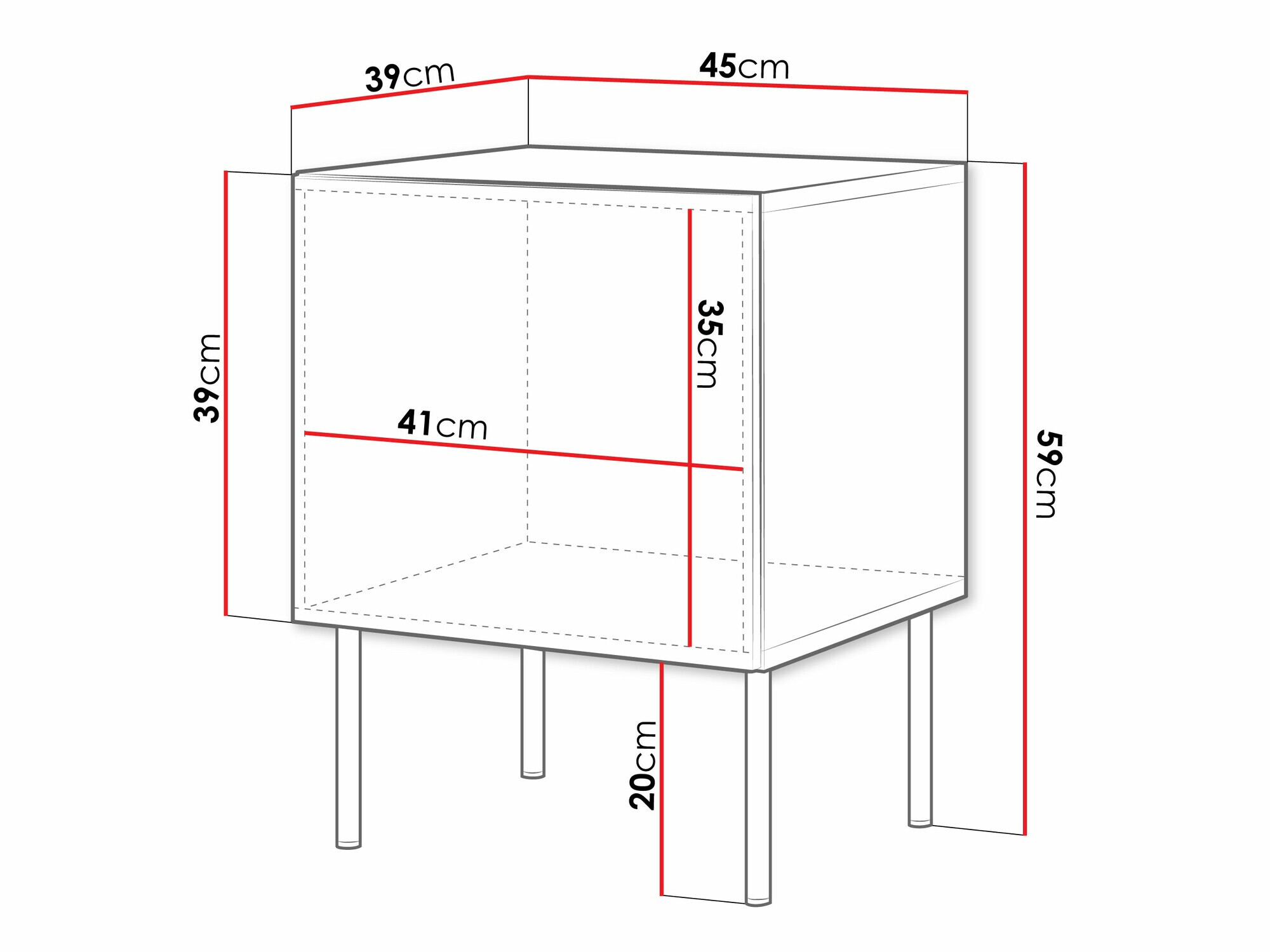 Naktsgaldiņu komplekts Monciru 104 (Melns)