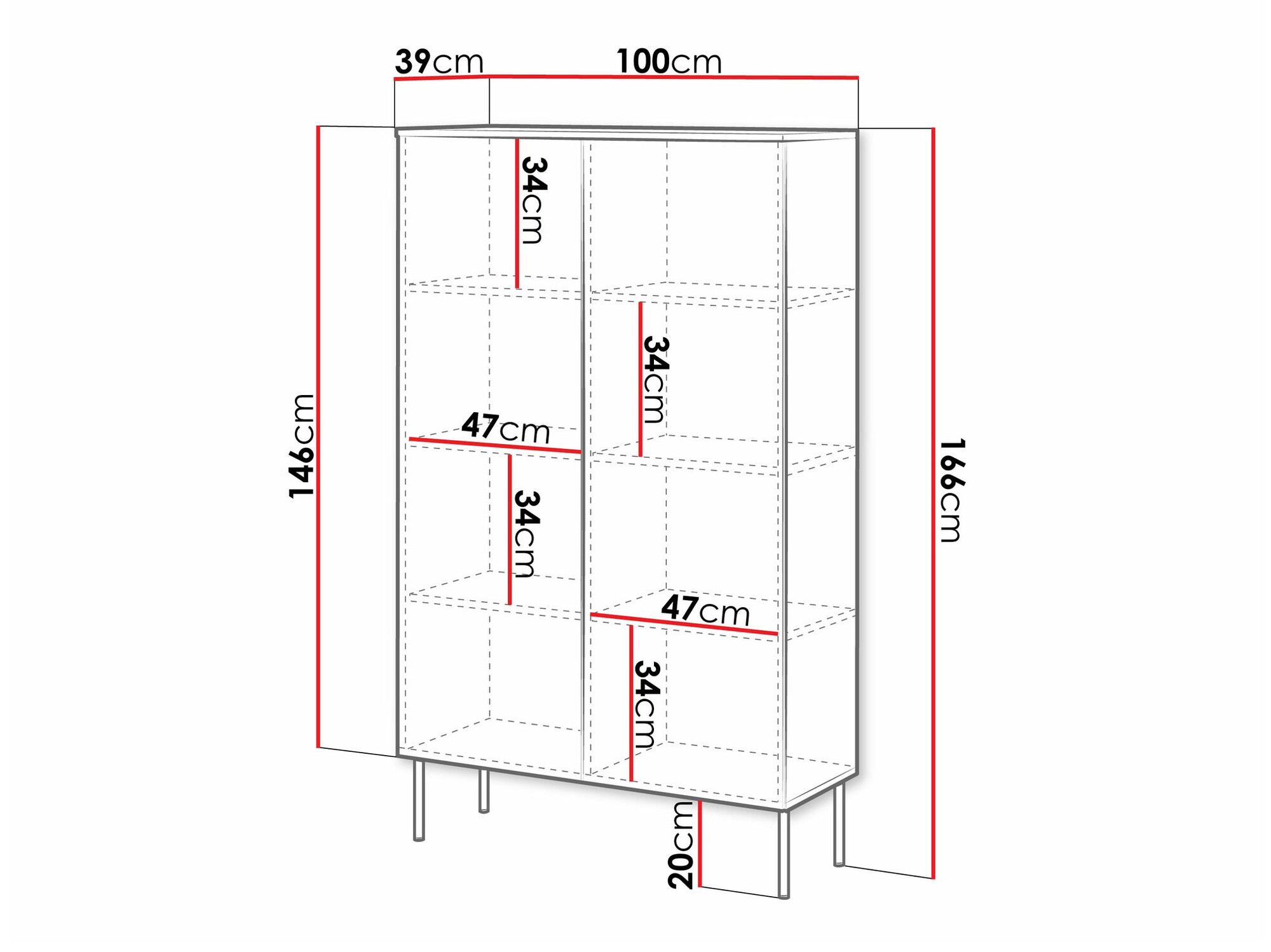 Plaukts Monciru 105 (Balts)