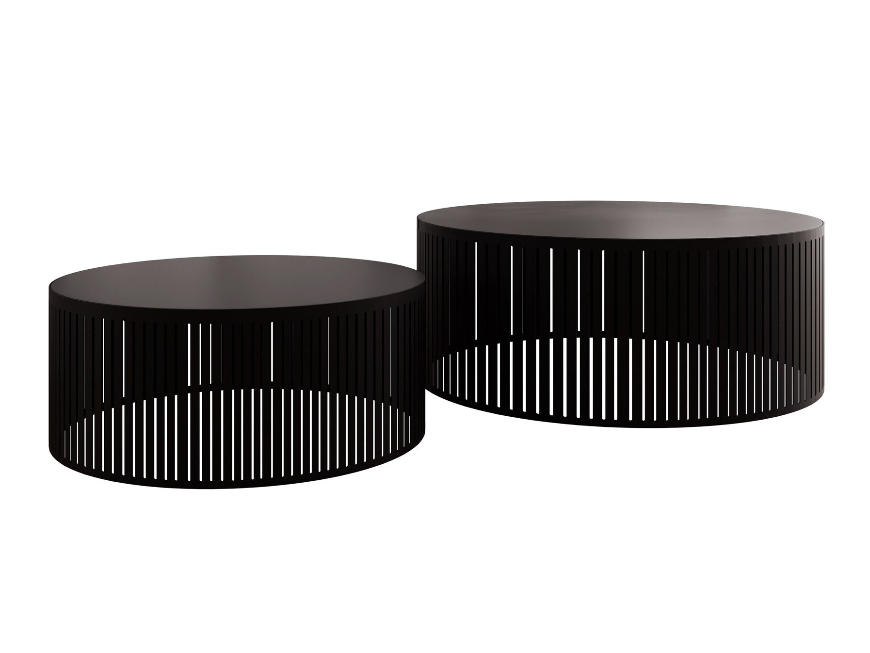 Žurnālu galdiņu komplekts Prunis (Melns)