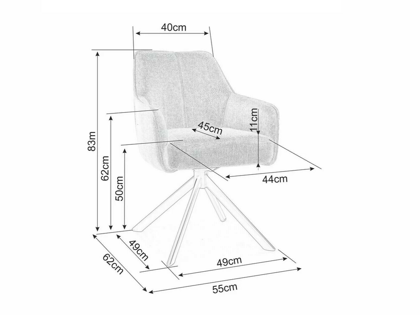 Krēsls Detroit 144 (Haki)