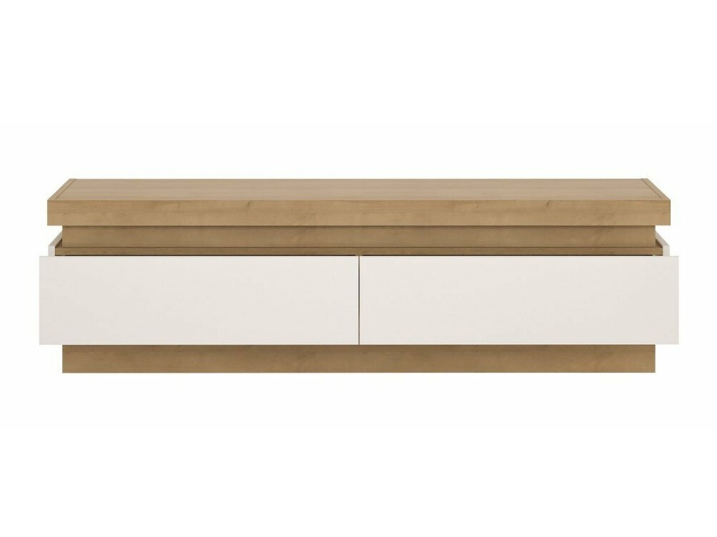 TV galds Feldeli 101 (Riviera ozols + Glancēts balts)