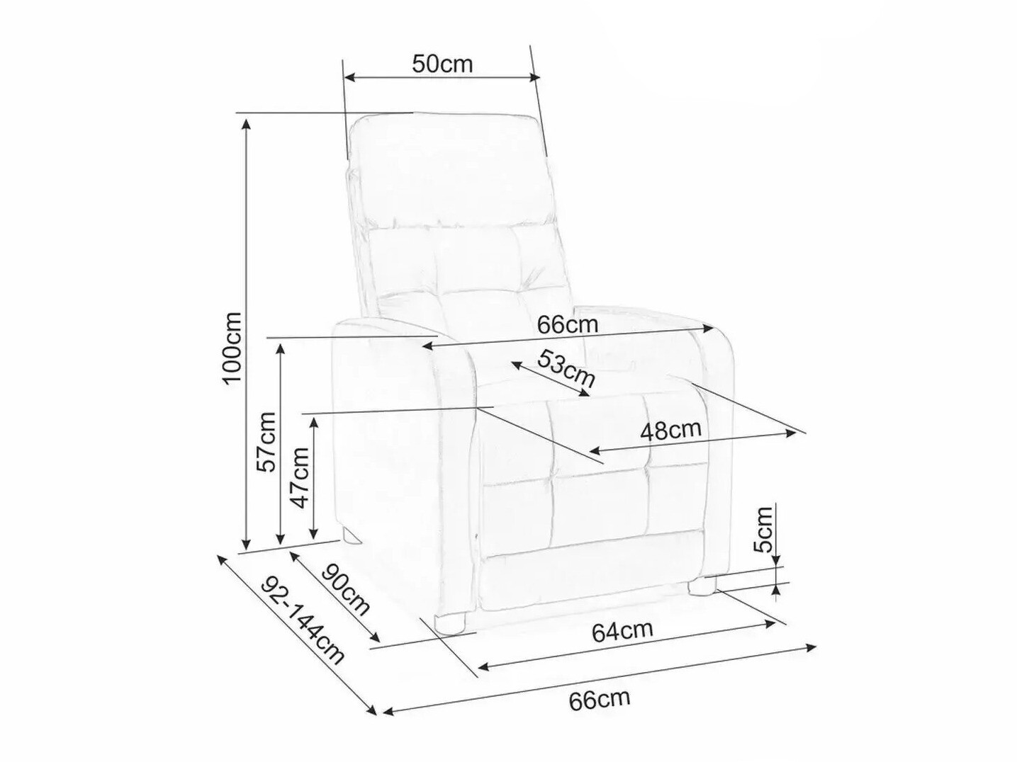 Krēsls reglainer Detroit 197 (Pelēks)