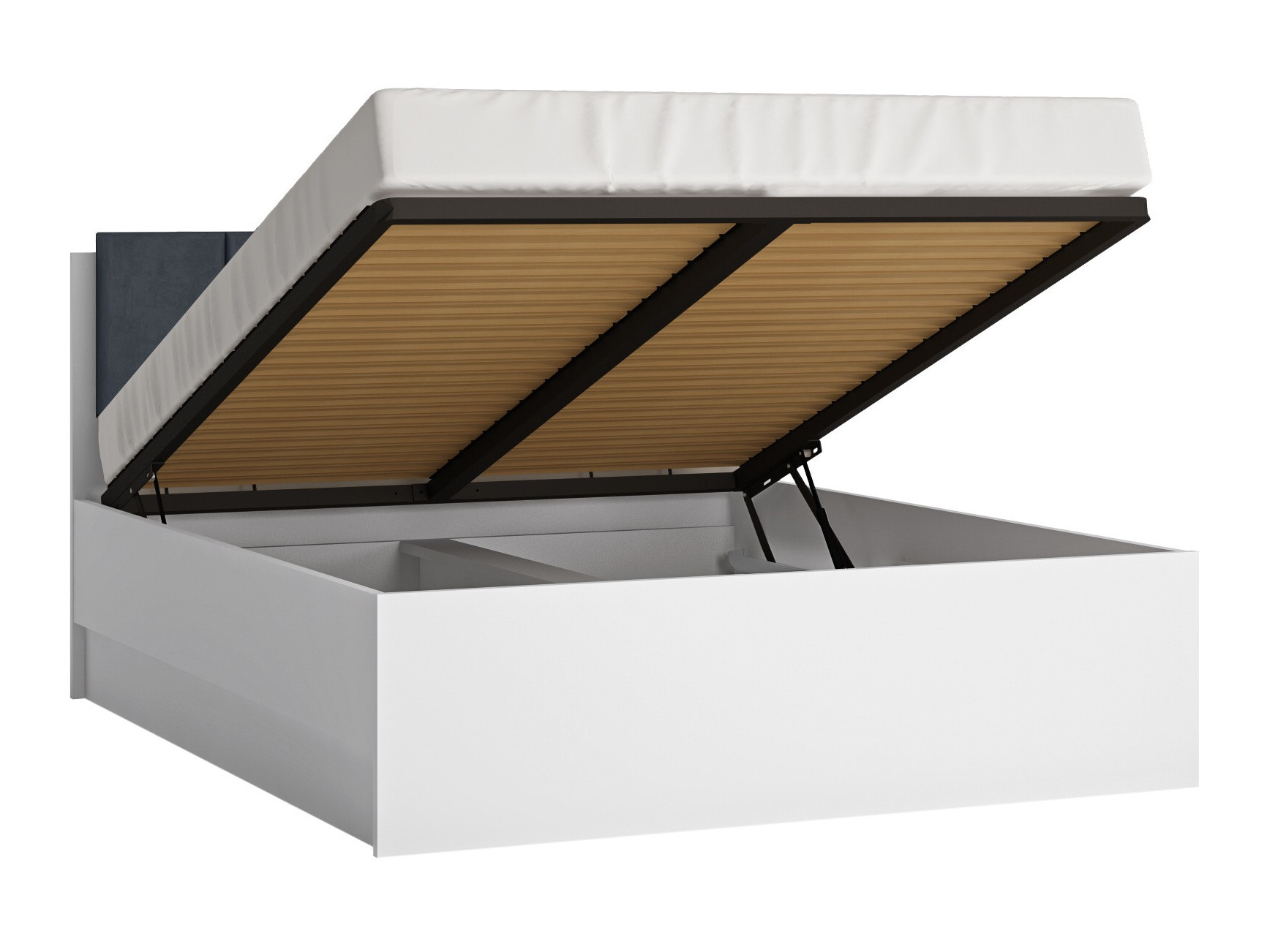 Кровать Feldeli 117 (Белый + Глянцевый белый)