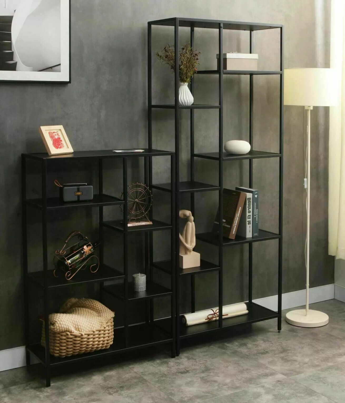 Стеллаж Detroit 165 (Чёрный)