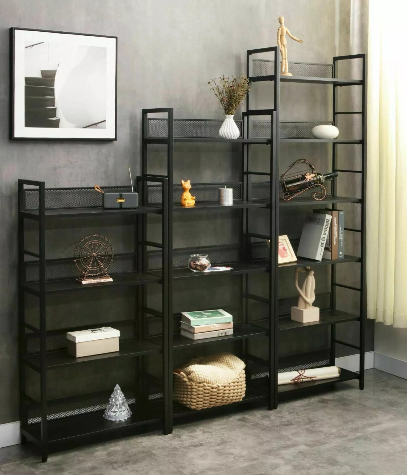 Стеллаж Detroit 189 (Чёрный)