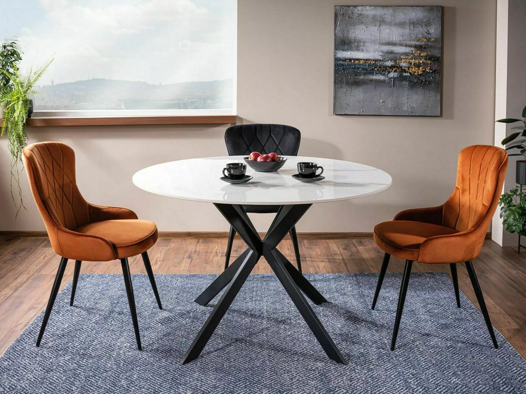 Cтол Detroit 256 (Белый мрамор)