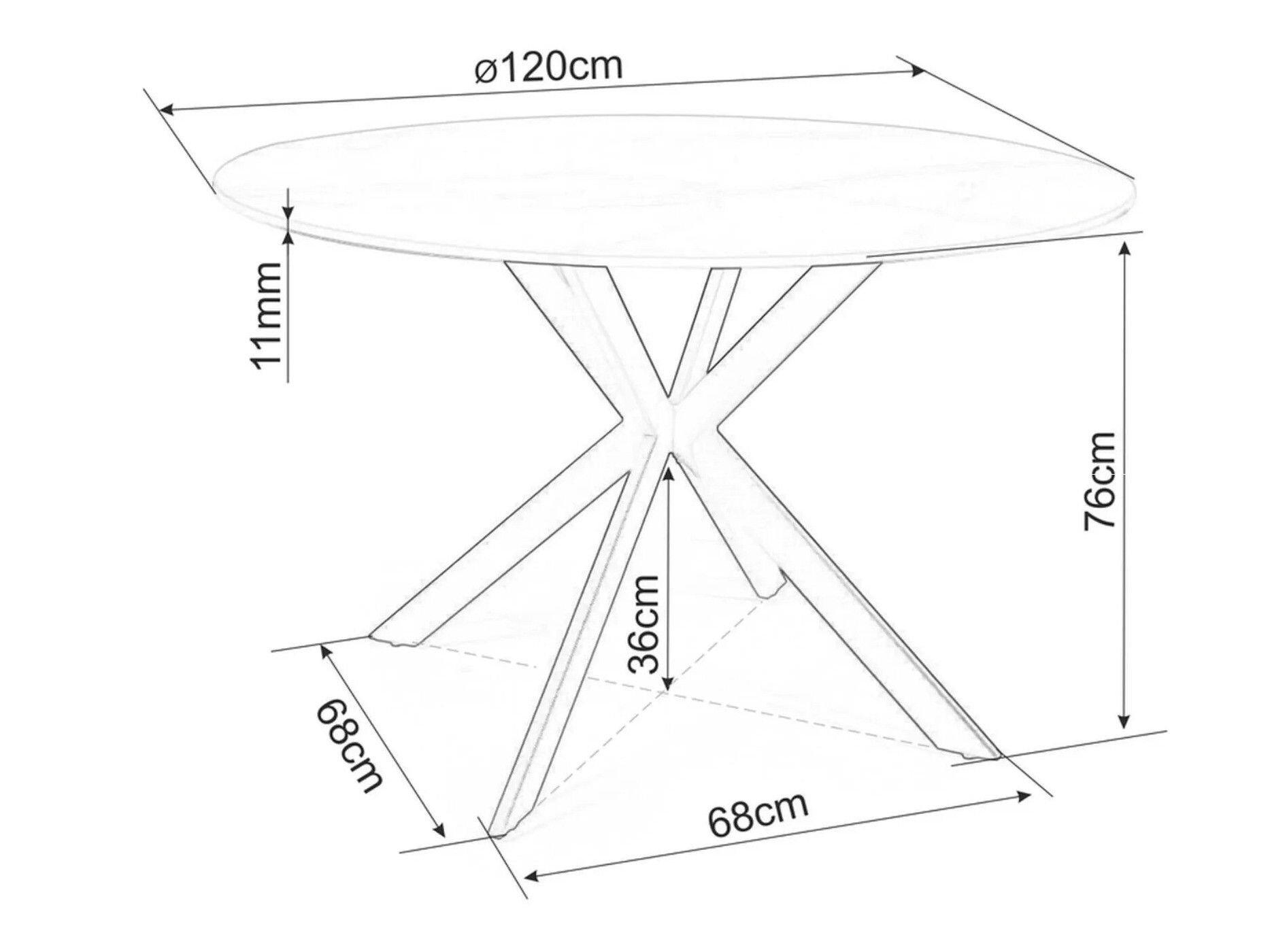 Galds Detroit 256 (Balts marmors)