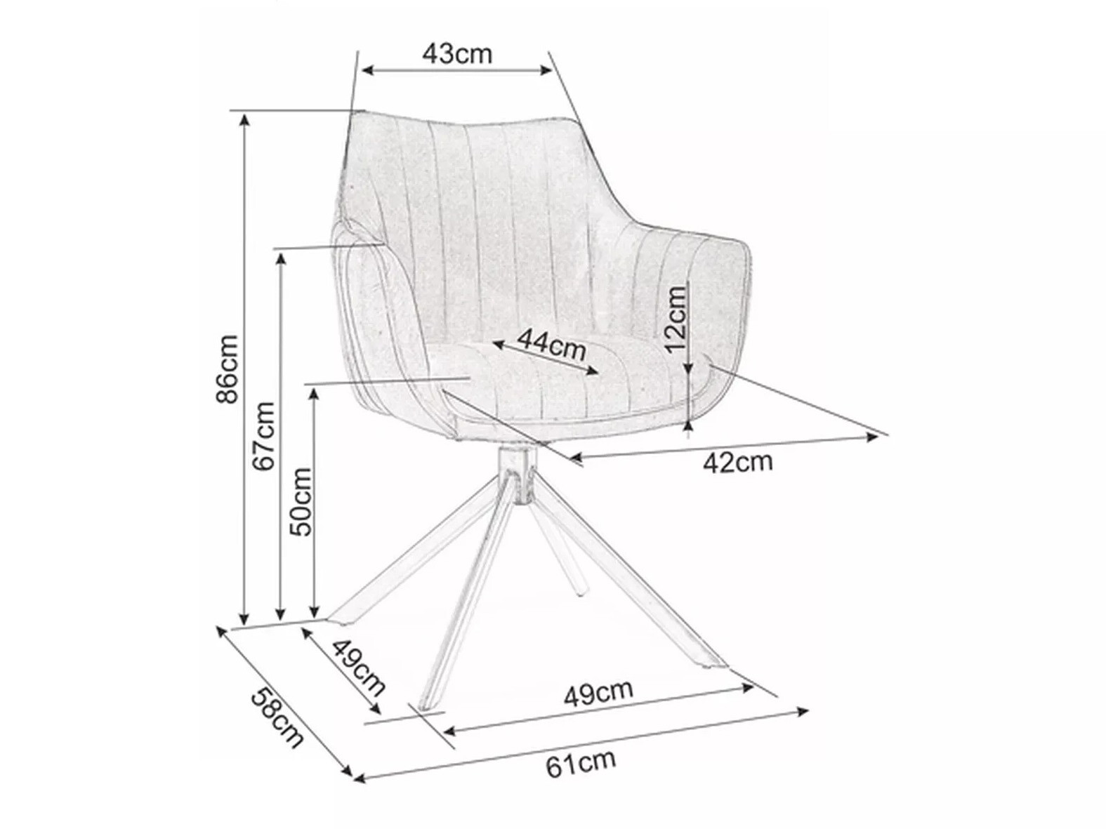Стул Detroit 134 (Бежевый)