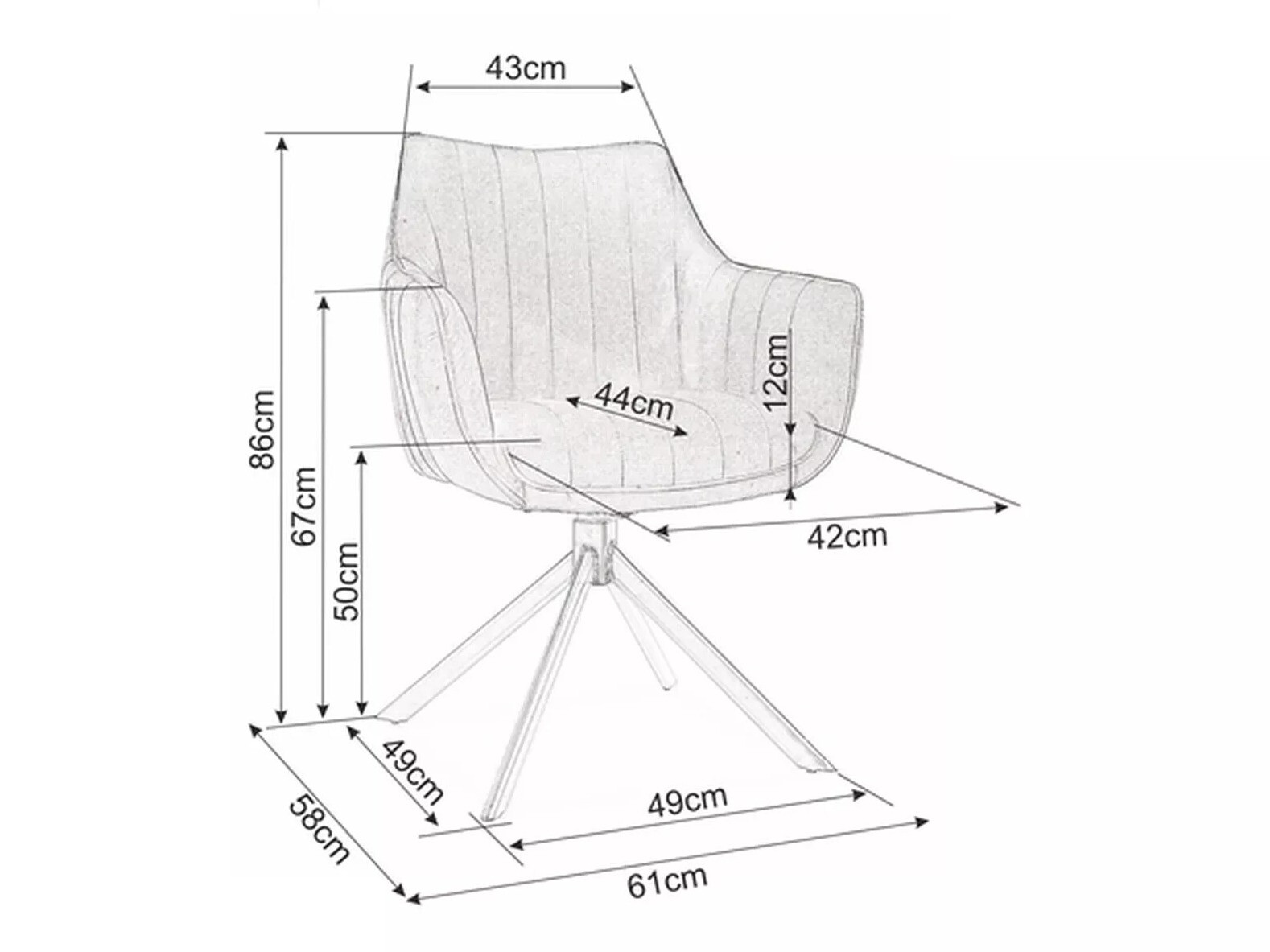 Стул Detroit 226 (Серый)