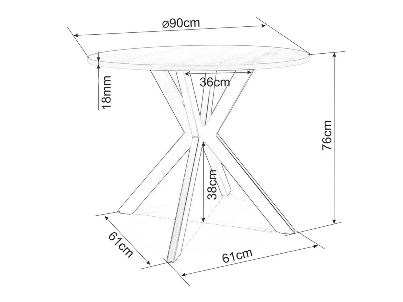 Galds Detroit 280 (Riekstkoks)