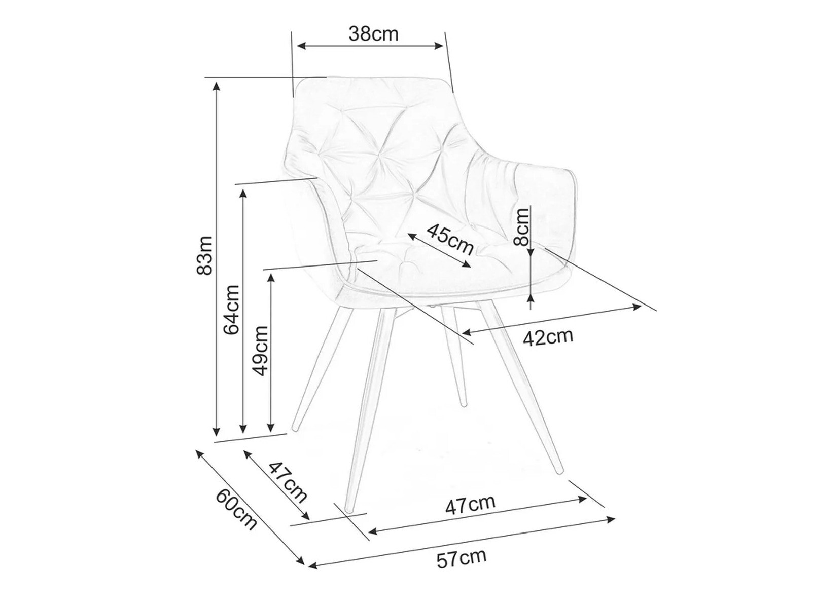 Krēsls Detroit 286 (Gaišs olīvkoks)