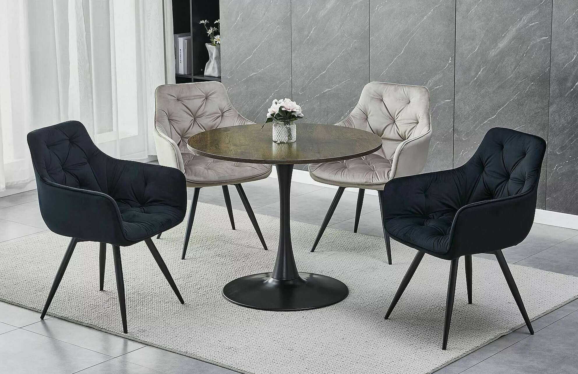 Krēsls Detroit 286 (Melns)