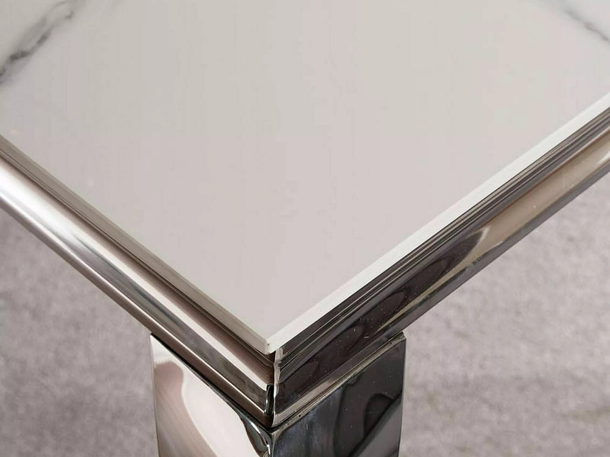 Galds Detroit 323 (Sudraba + Balts marmors)