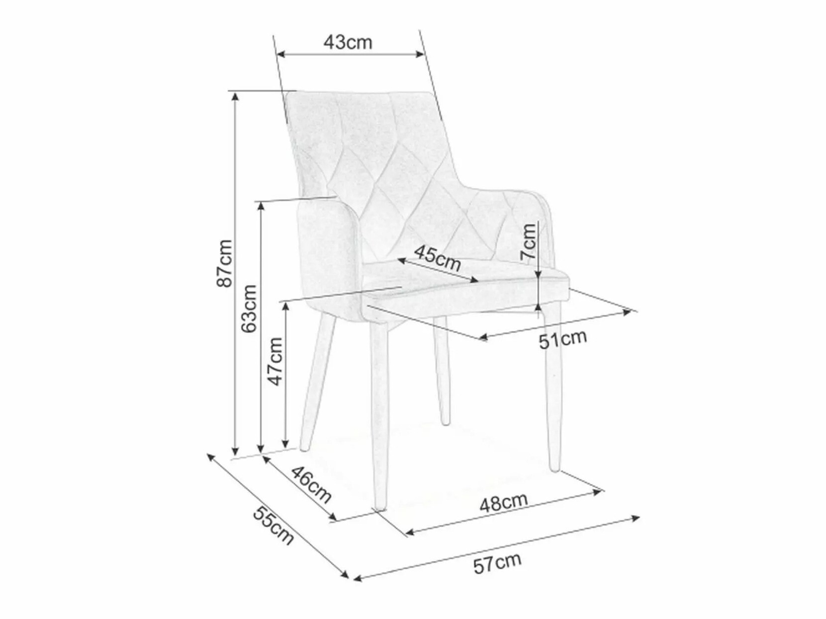 Стул Detroit 337 (Серый)