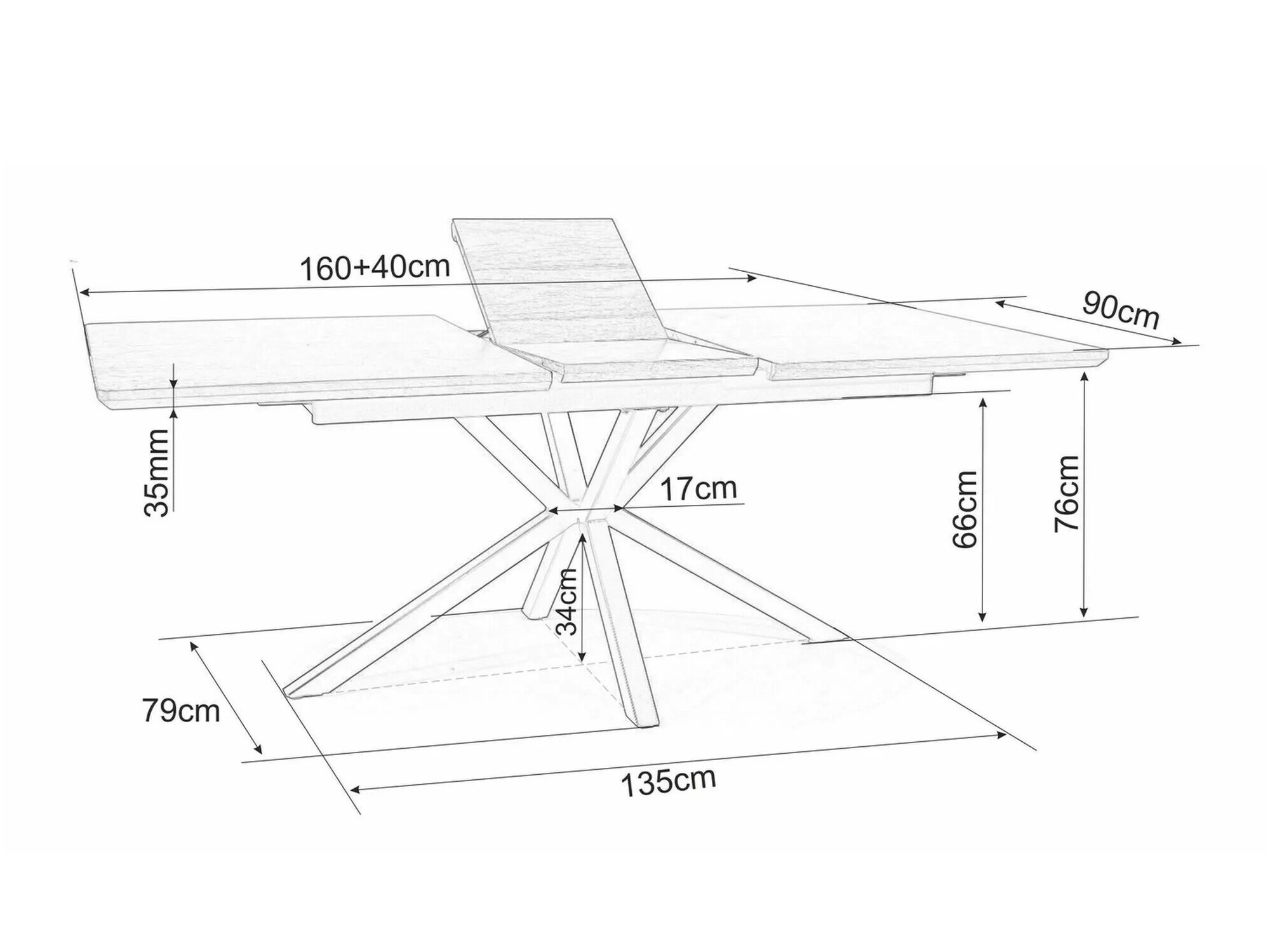 Galds Detroit 374 (Riekstkoks + Melns)