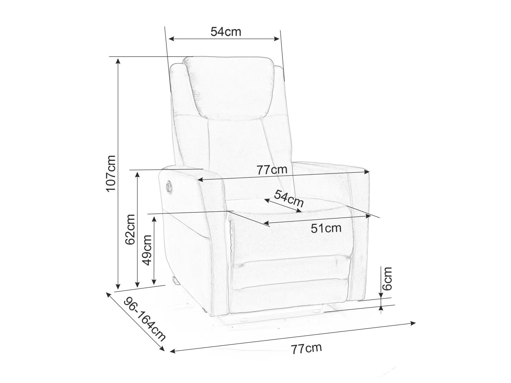 Кресло реглайнер Detroit 384 (Бежевый)