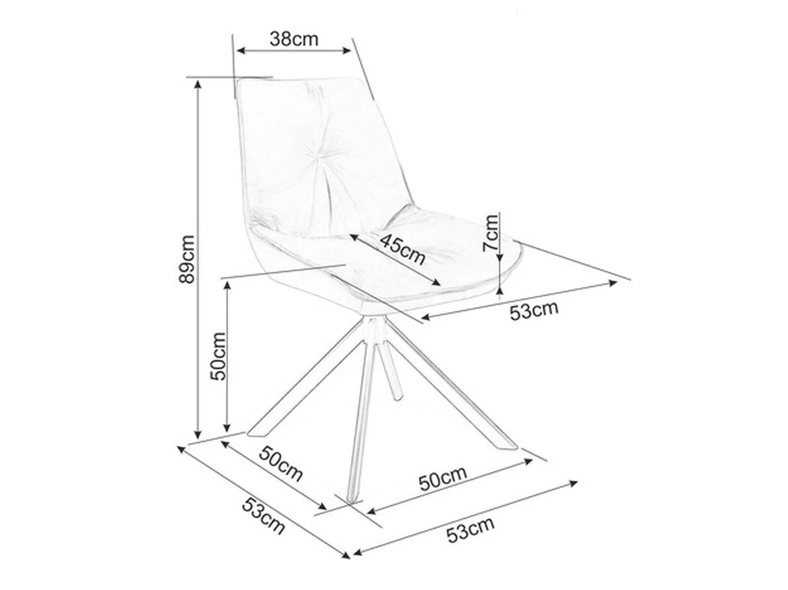 Krēsls Detroit 392 (Melns)
