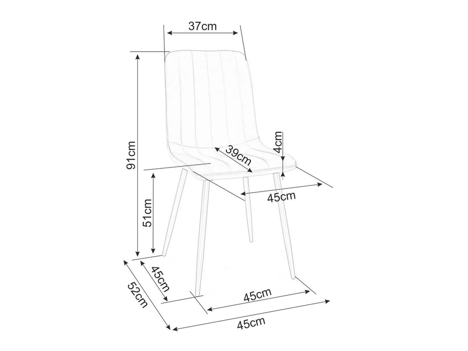 Стул Detroit 390 (Серый)